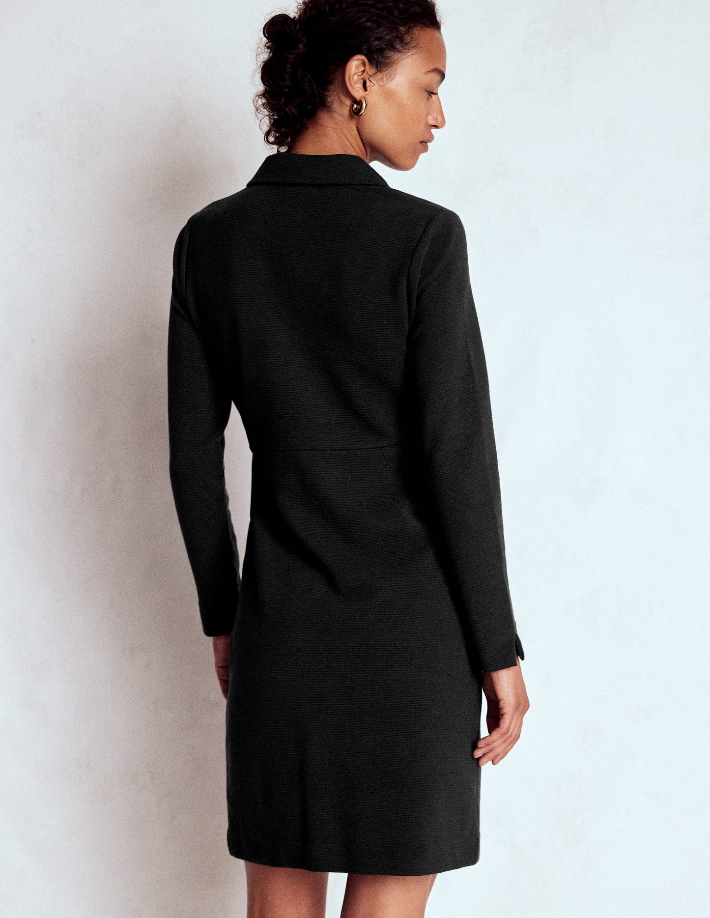 Cam Ottoman-Kleid mit Reißverschluss-Schwarz