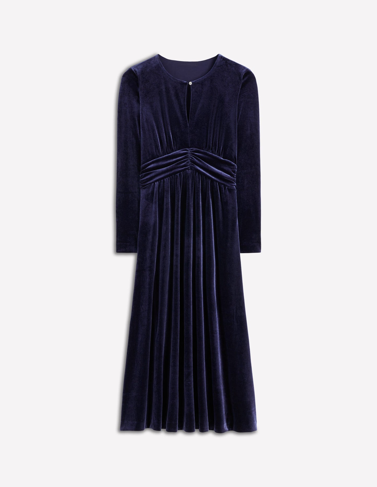 Tilda Midikleid aus Samt-Marineblau