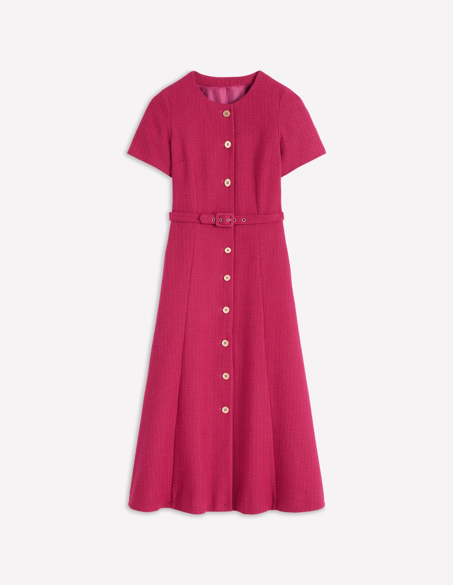 Charlotte Cotton Midi Dress-Bright Cherry