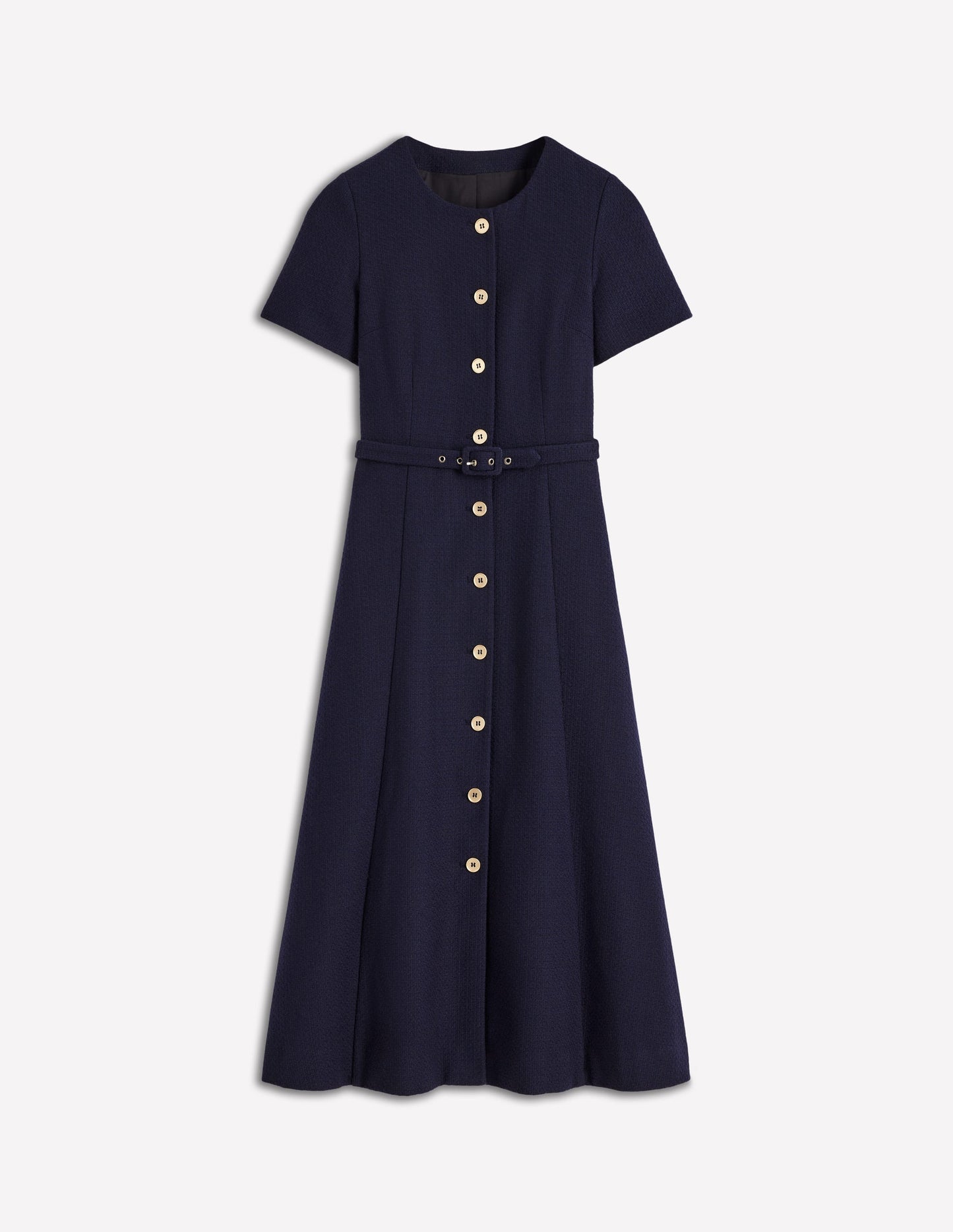 Charlotte Midikleid aus Baumwolle-Marineblau