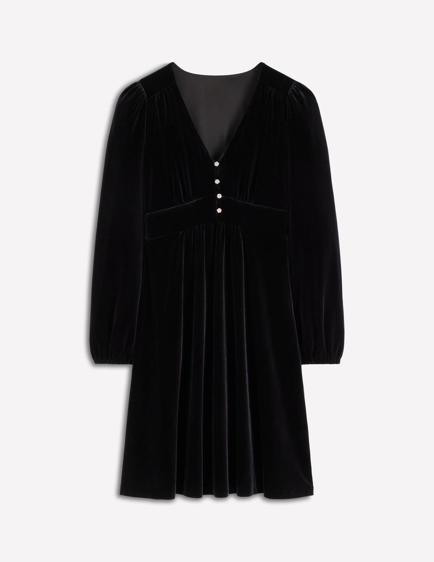 Jocelyn Kurzes Samtkleid-Schwarz