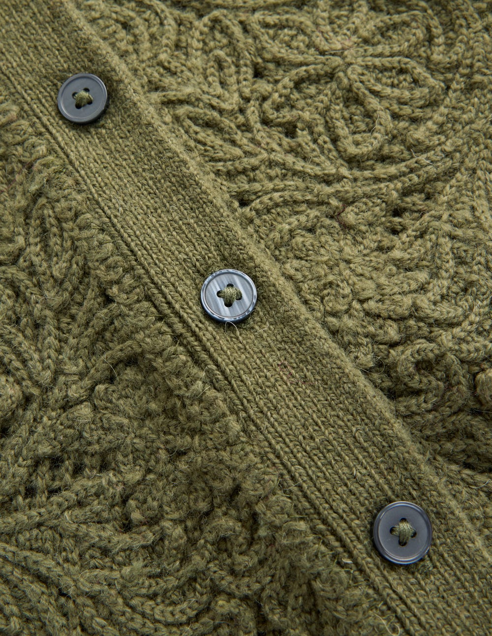 Strick-Midikleid mit Spitzeneinsatz-Waldlichtung