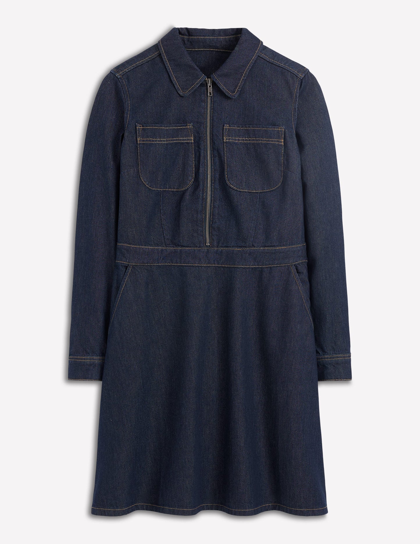 Flippy Kurzes Jeanskleid-Indigoblau, Denim