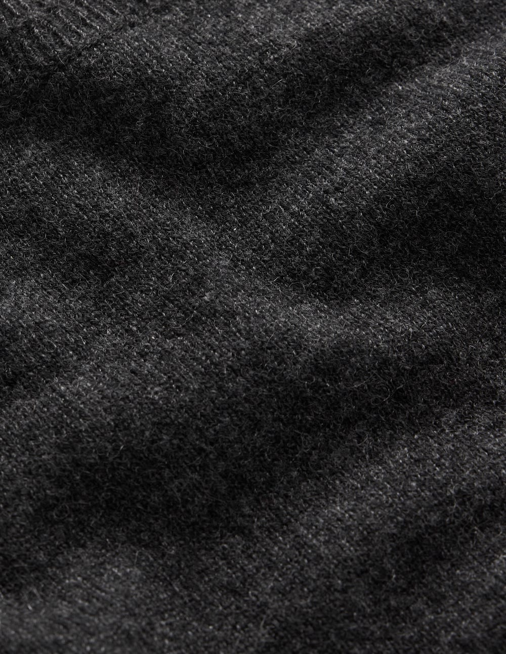 Eva Kaschmirpullover mit Rundhalsausschnitt-Anthrazit Melange
