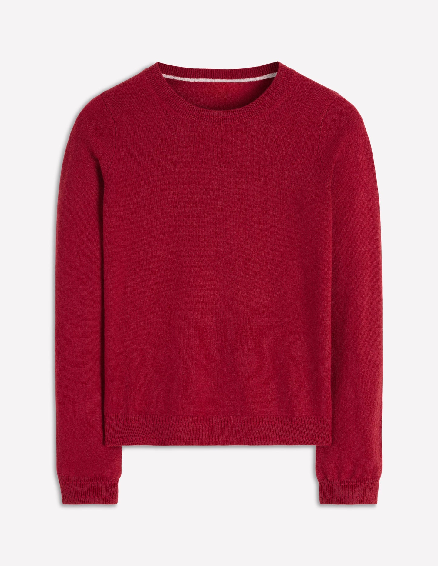 Eva Kaschmirpullover mit Rundhalsausschnitt-Rot Lakritz