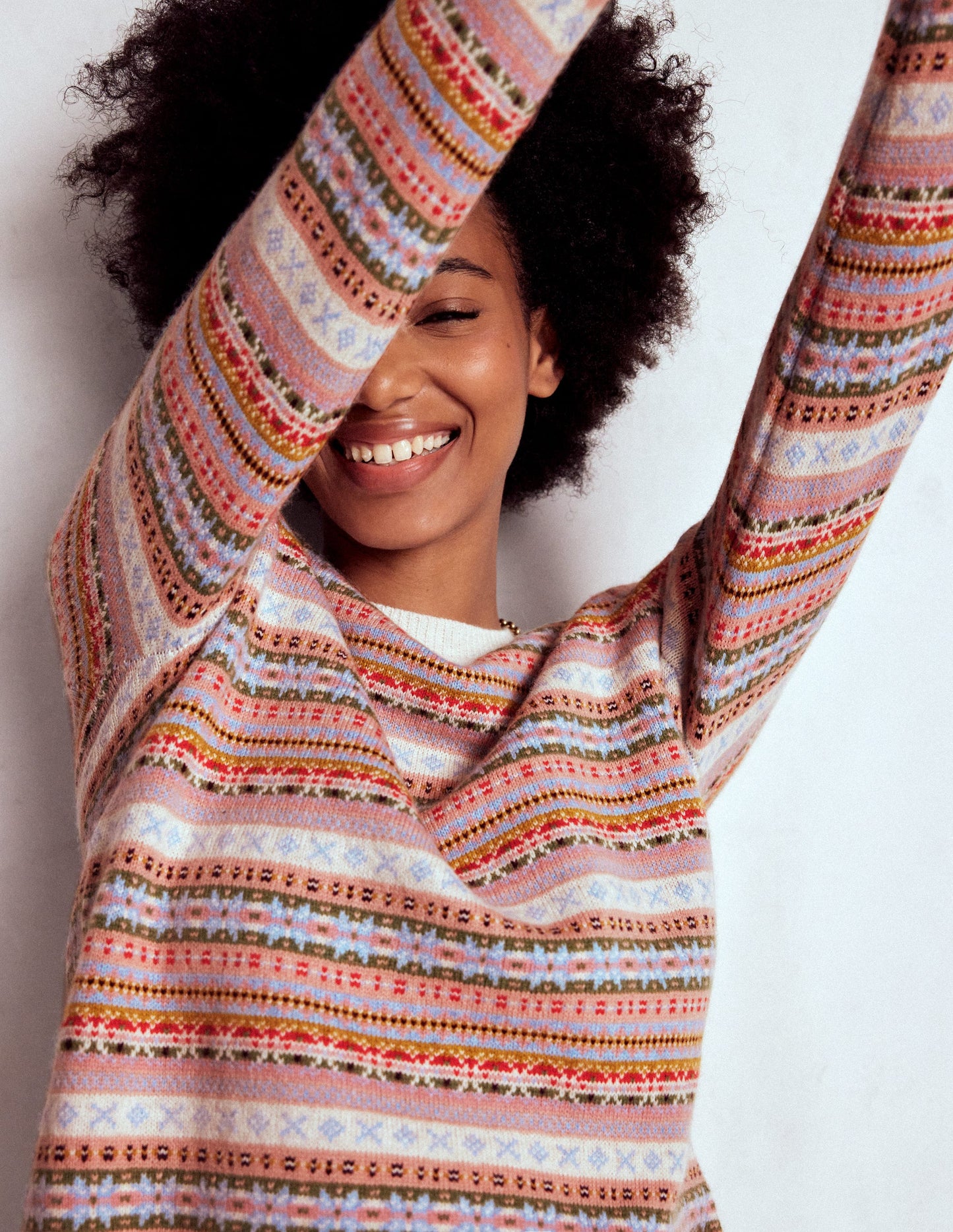 Edie Fair-Isle-Pullover-Klassisch Fair-Isle