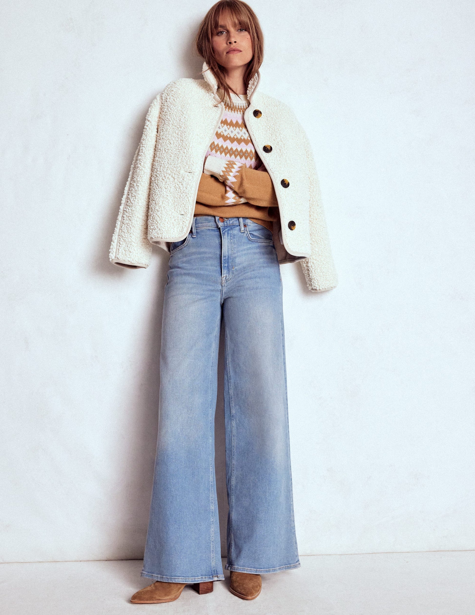 Edie Fair Isle Jumper-Camel Melange Fair Isle-5