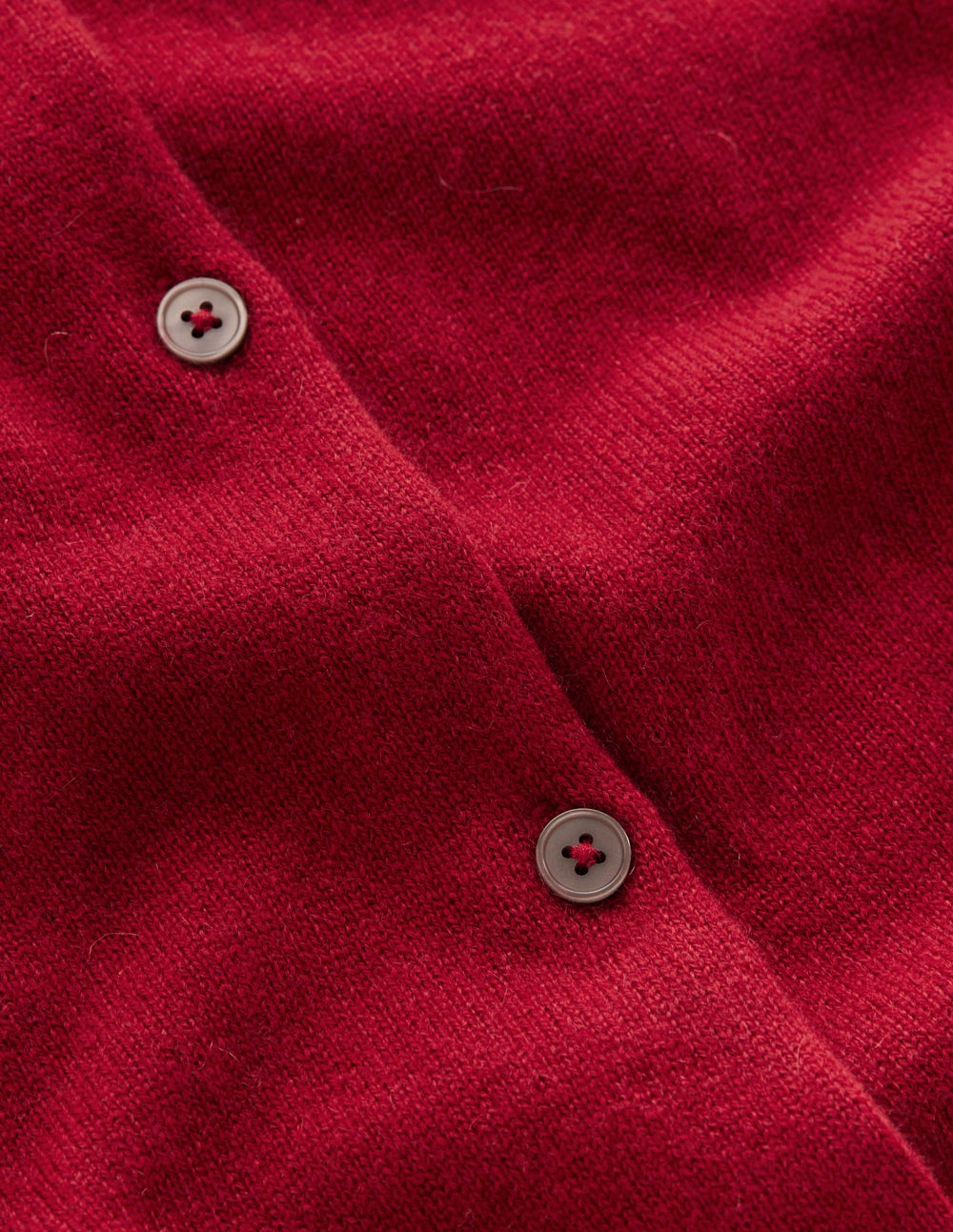 Eva Kaschmir-Strickjacke mit Rundhalsausschnitt-Rot Lakritz