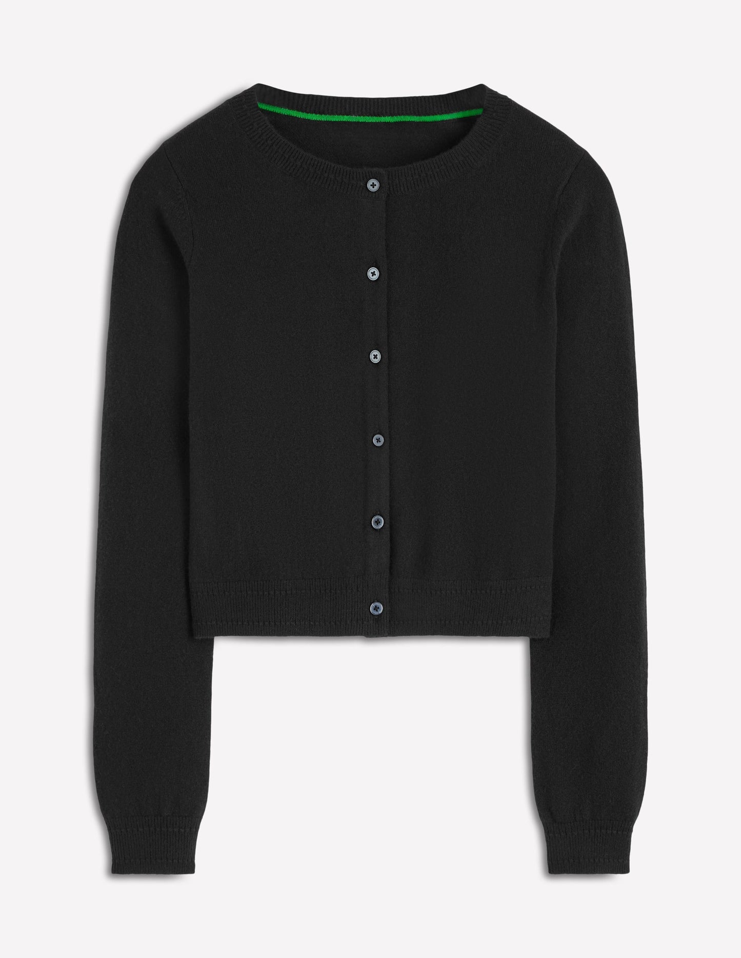 Eva Verkürzte Strickjacke aus Kaschmir-Schwarz