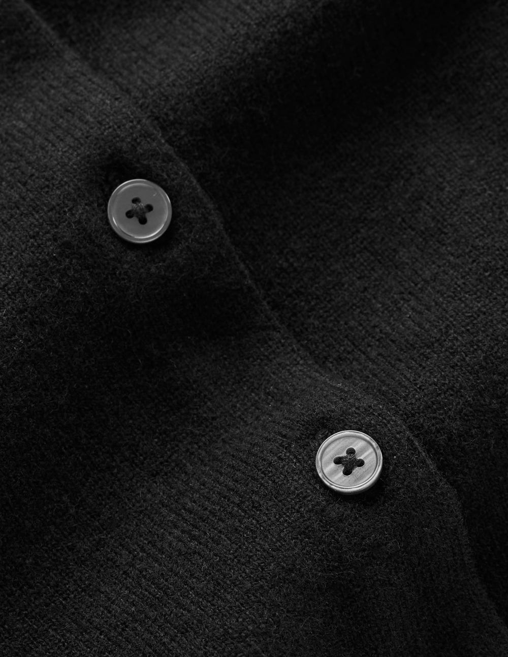 Eva Verkürzte Strickjacke aus Kaschmir-Schwarz