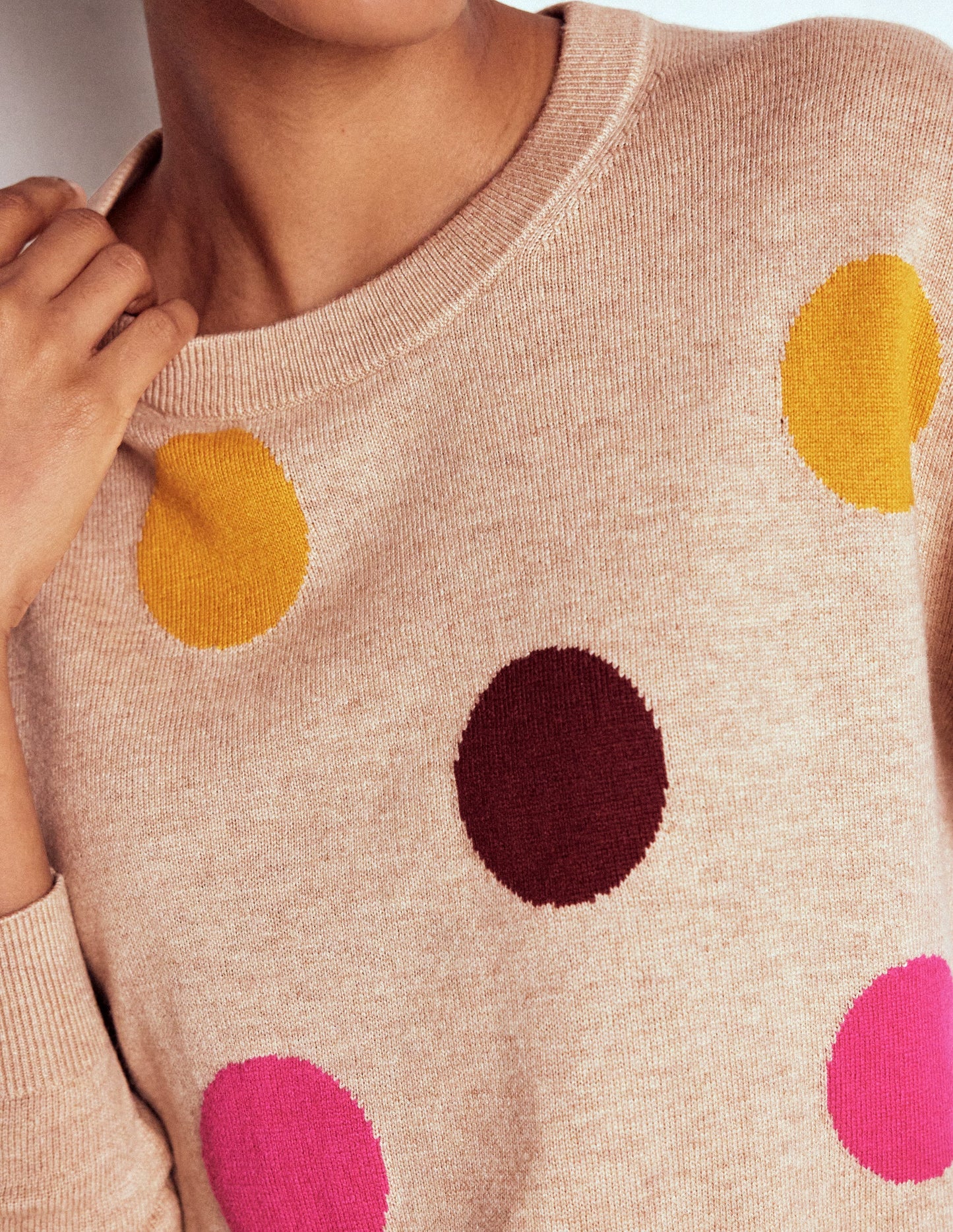 Natasha Pullover mit originellem Design-Bunt, Punkte
