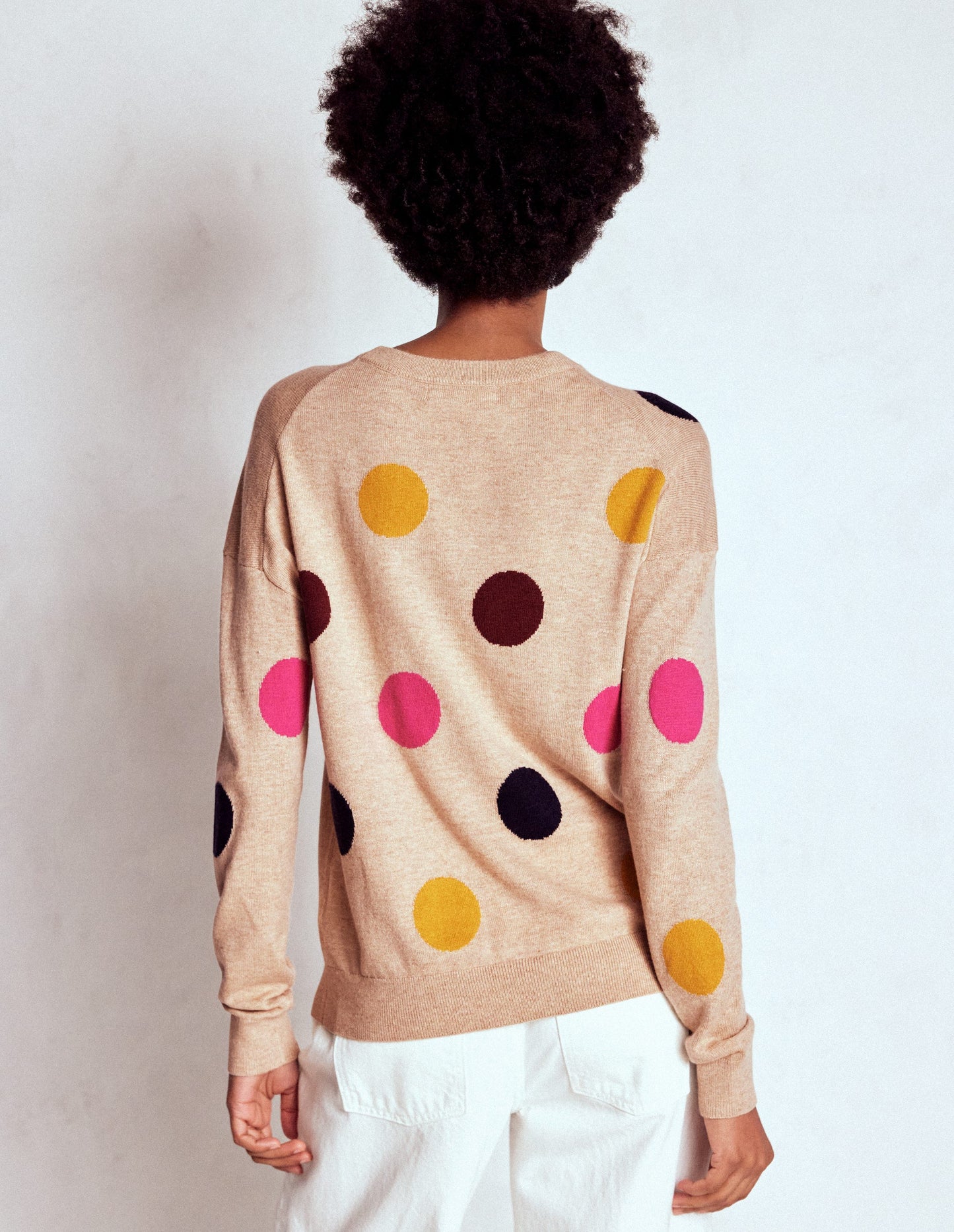 Natasha Pullover mit originellem Design-Bunt, Punkte