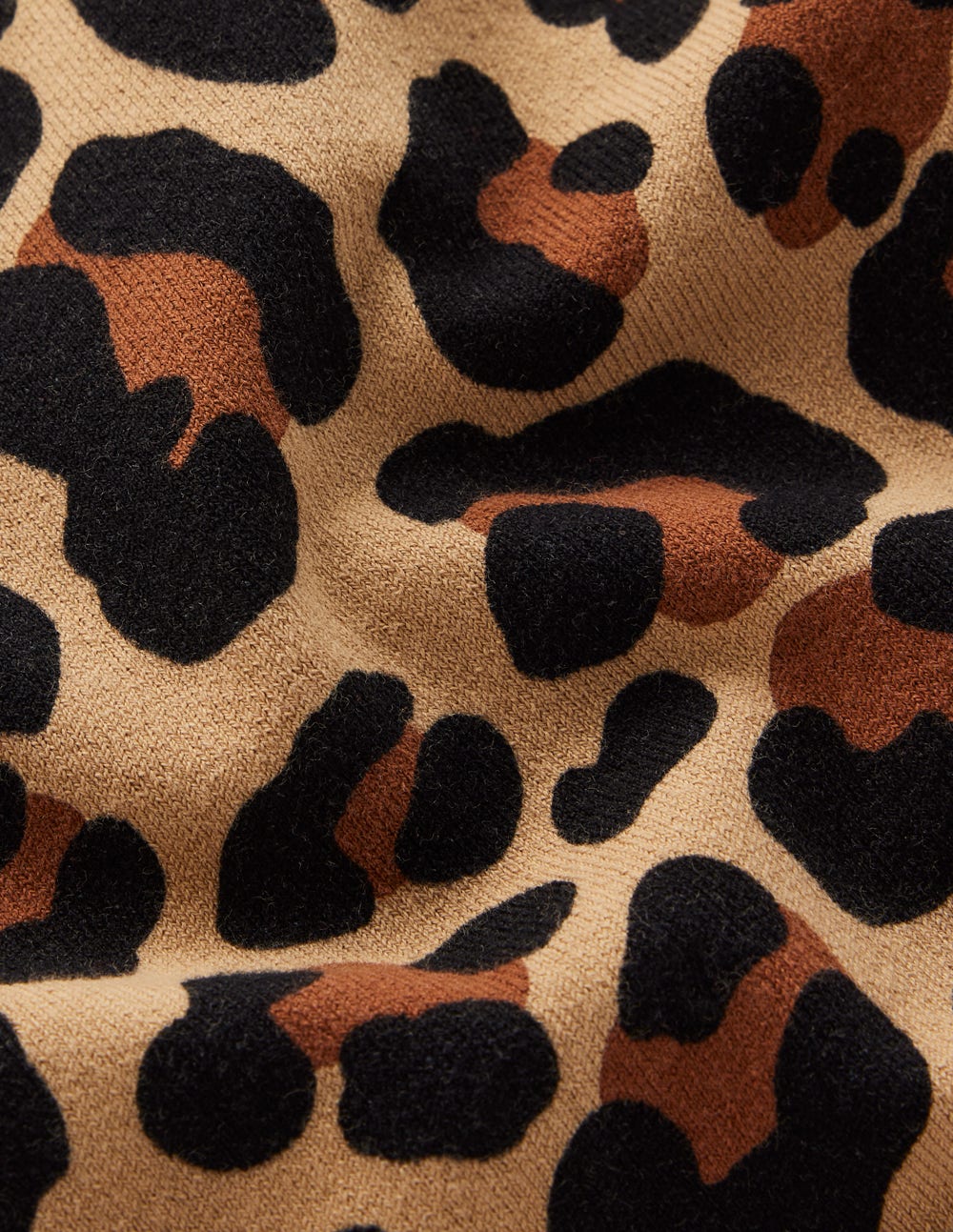 Emilia Baumwollpullover mit Rundhalsausschnitt-Gepard-Pop