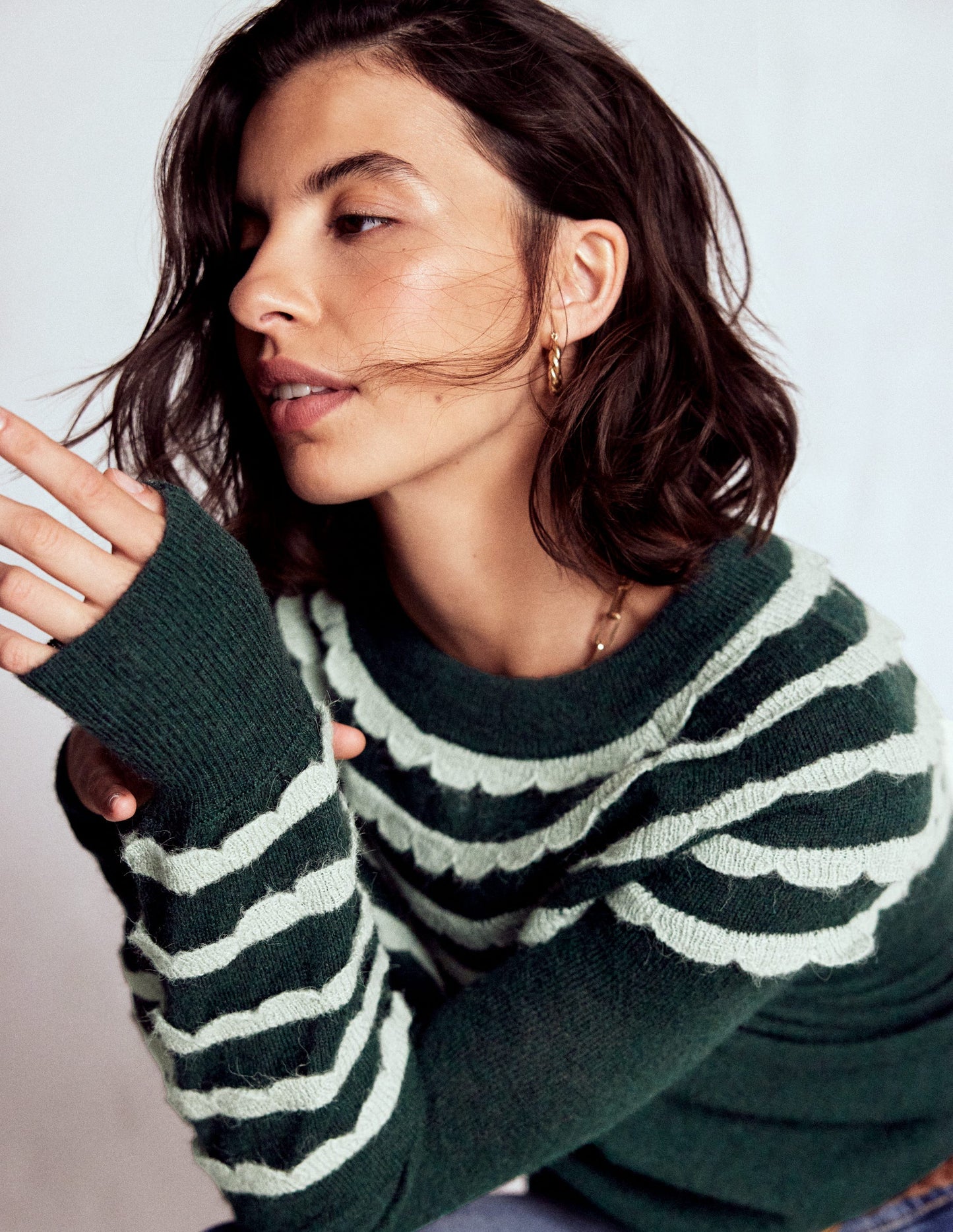 Alice Flauschiger Raglanpullover-Botanischer Garten