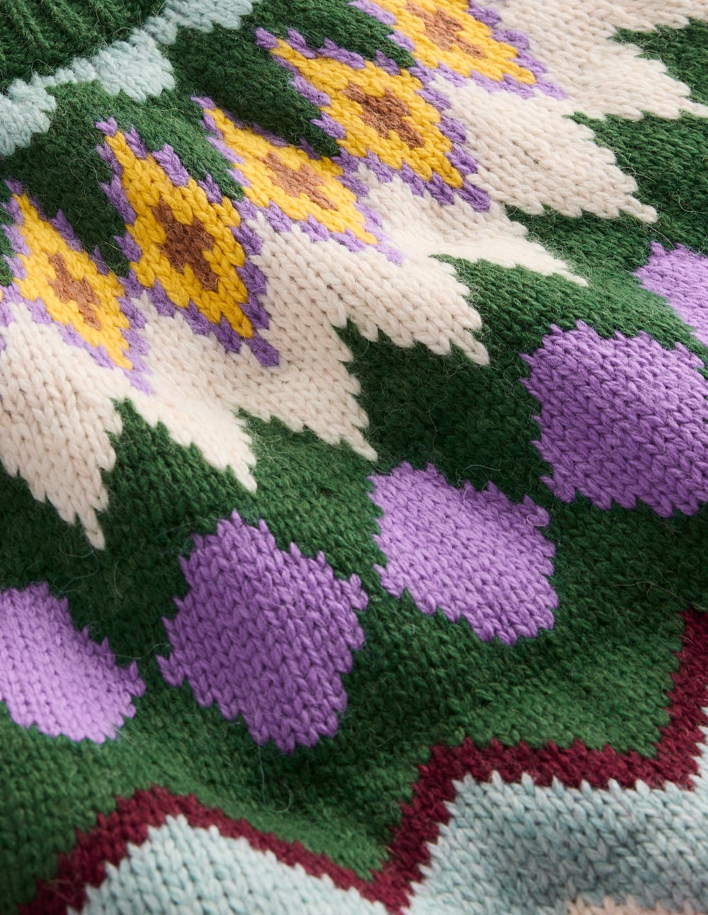 Eleanor Fair-Isle-Pullover-Hofgrün Meliert
