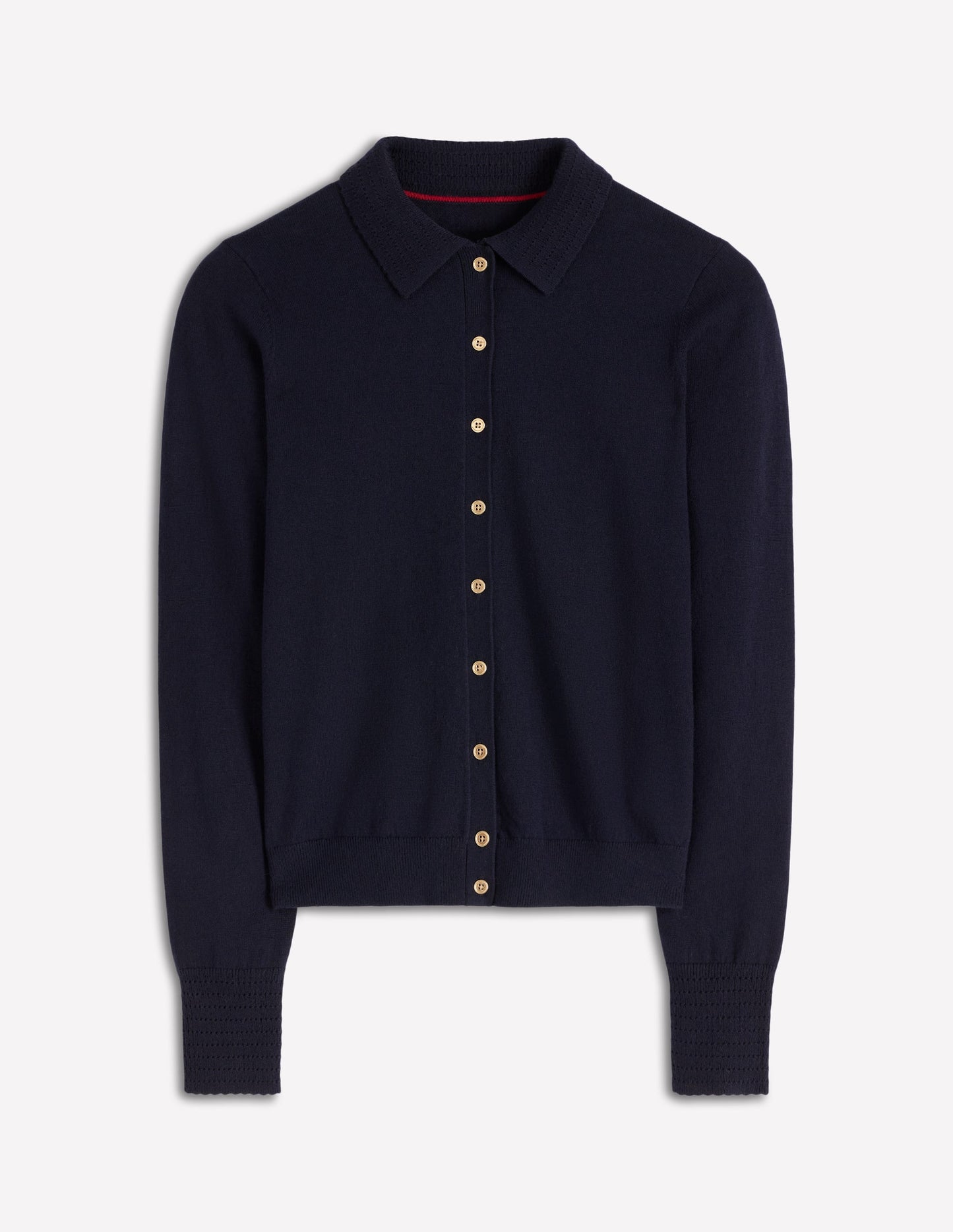Briony Strickjacke mit Ziernähten-Marineblau
