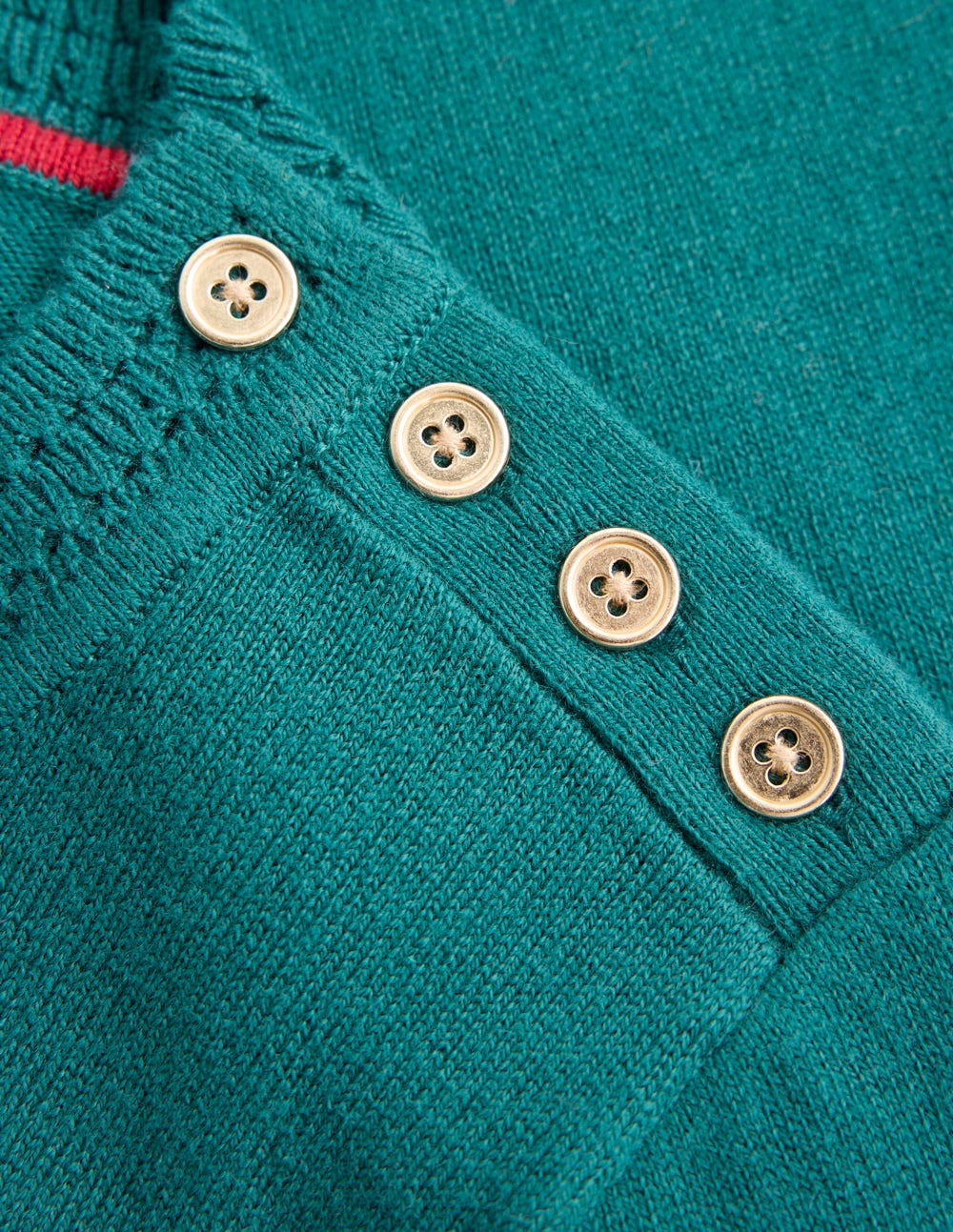Briony Pullover mit Ziernähten-Entengrün