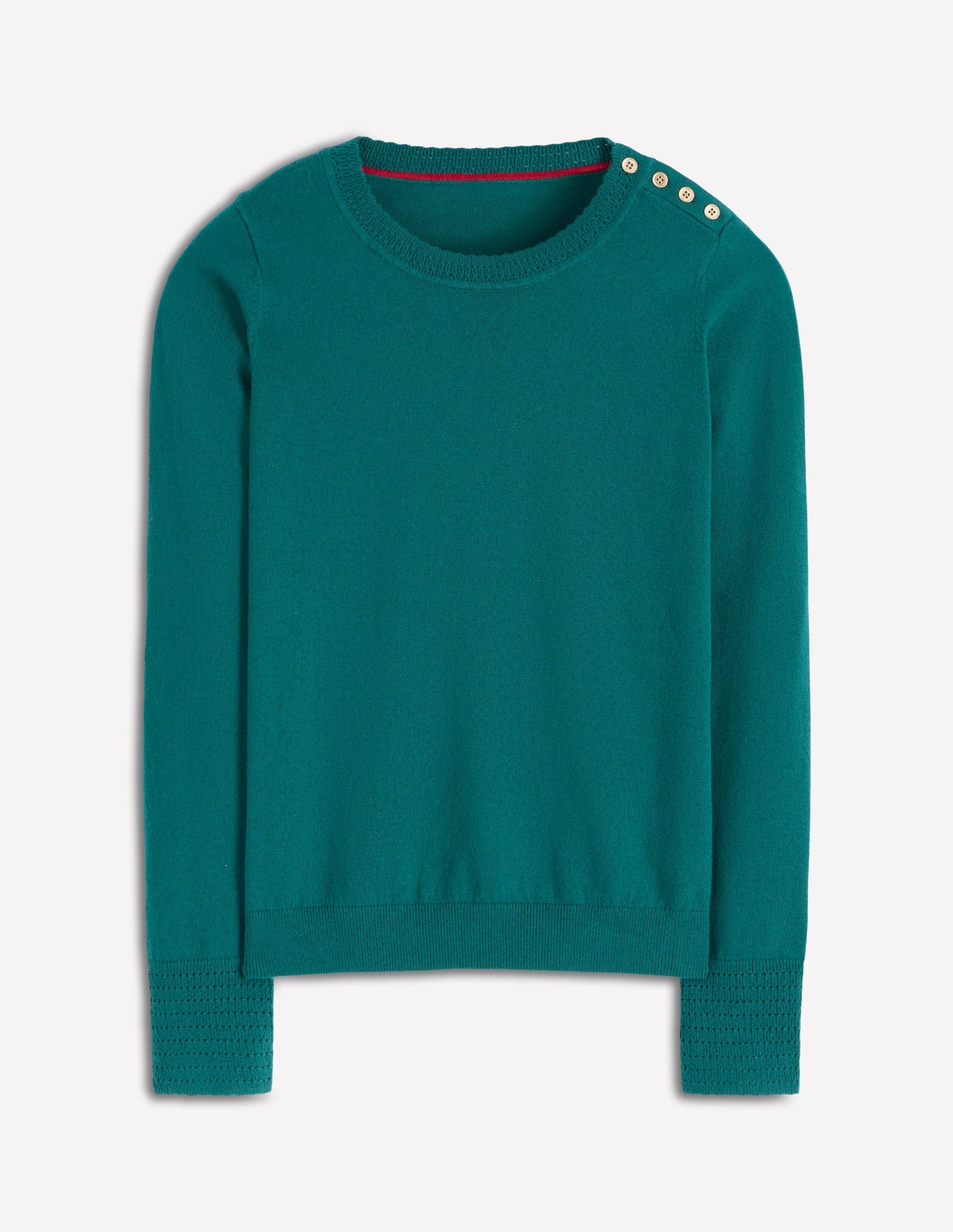 Briony Pullover mit Ziernähten-Entengrün
