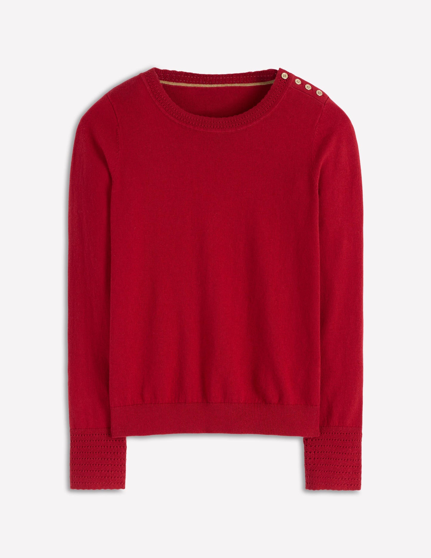Briony Pullover mit Ziernähten-Rot Lakritz