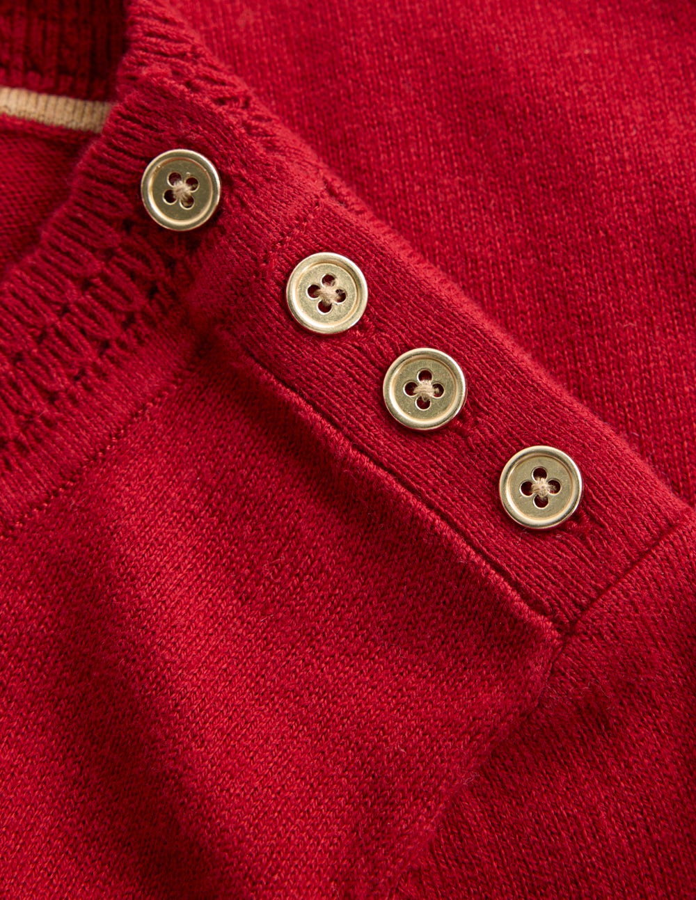 Briony Pullover mit Ziernähten-Rot Lakritz