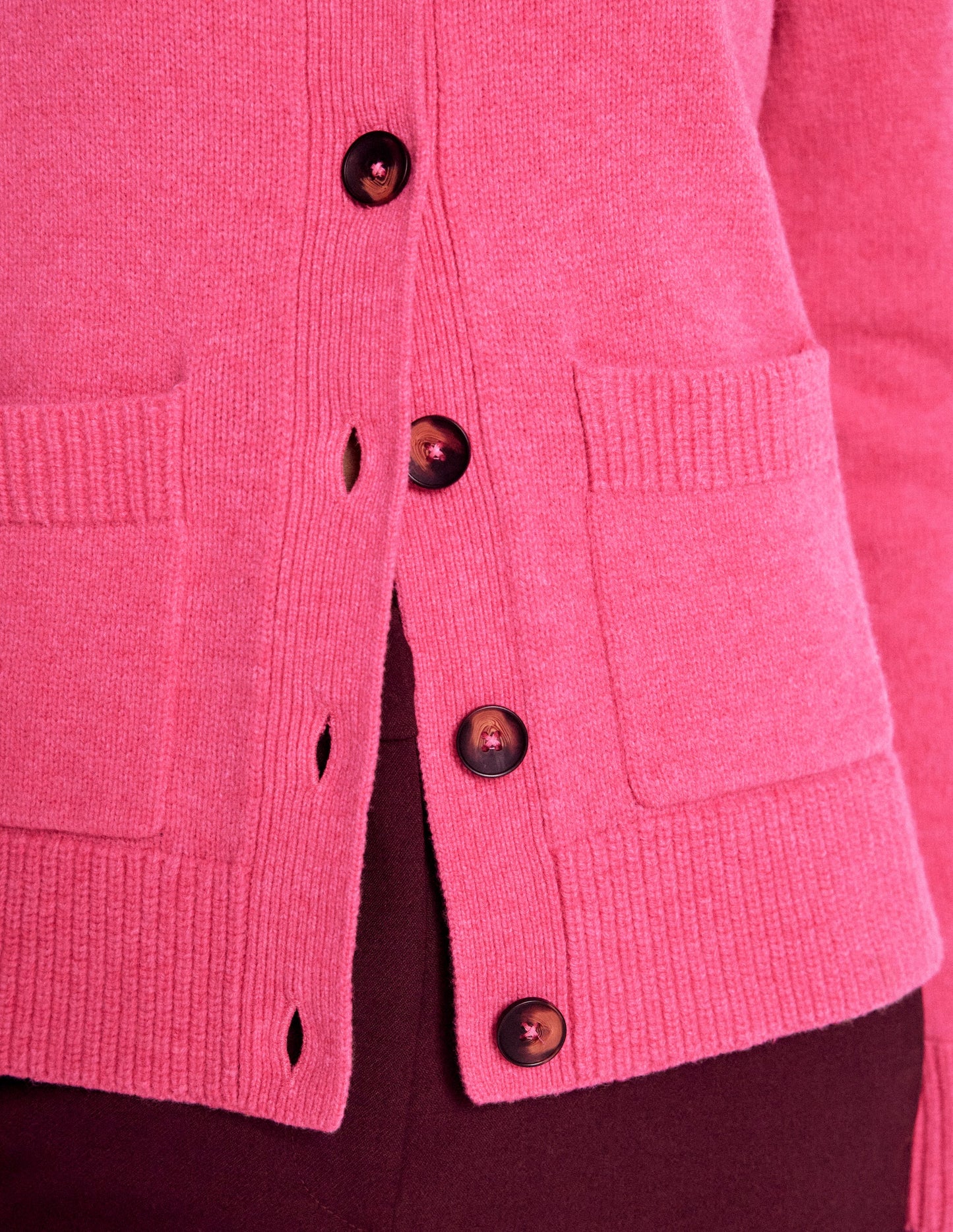 Marion Strickjacke aus Merinowolle-Animals/Stripe
