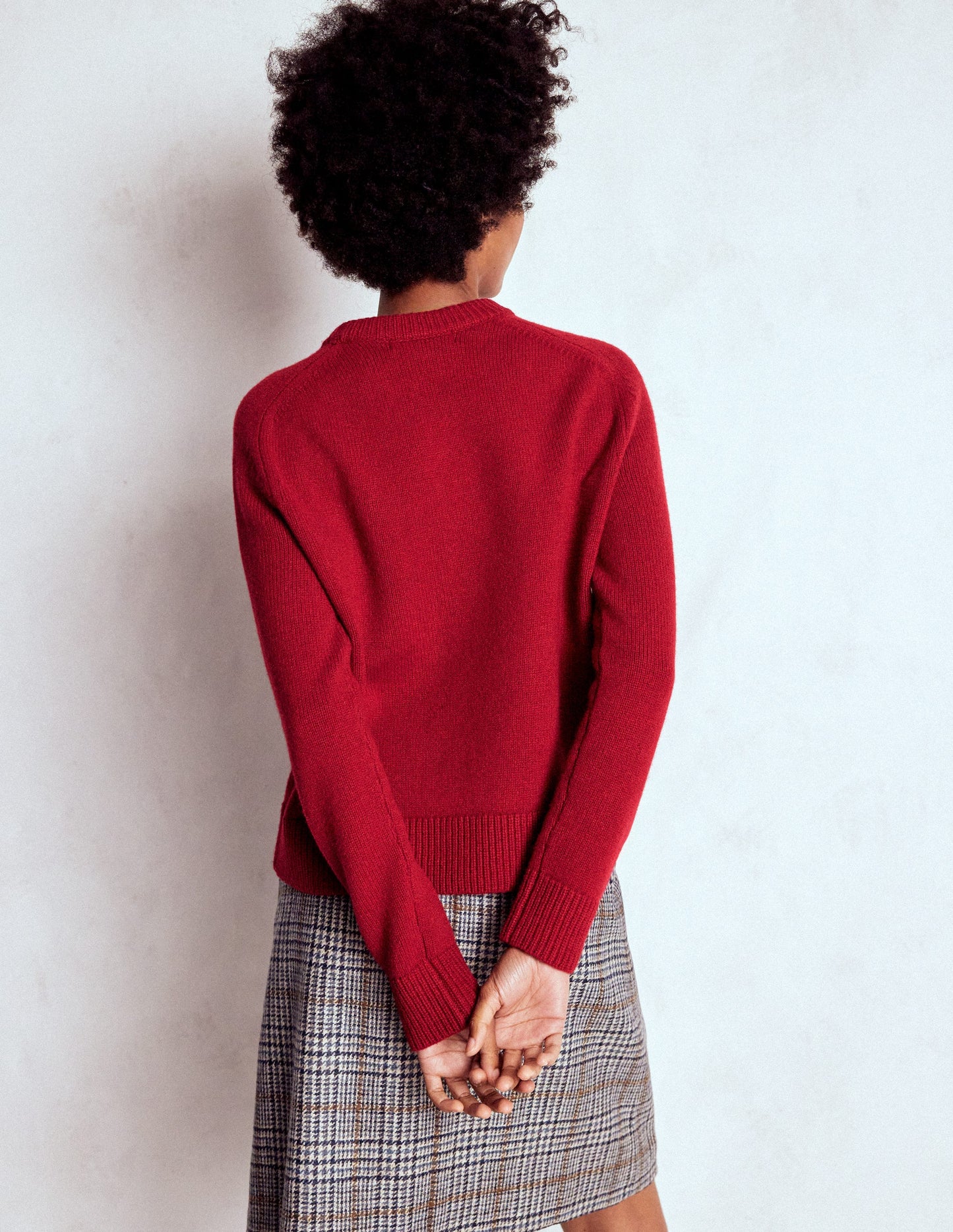 Marion Merino-Pullover-Purpurrot