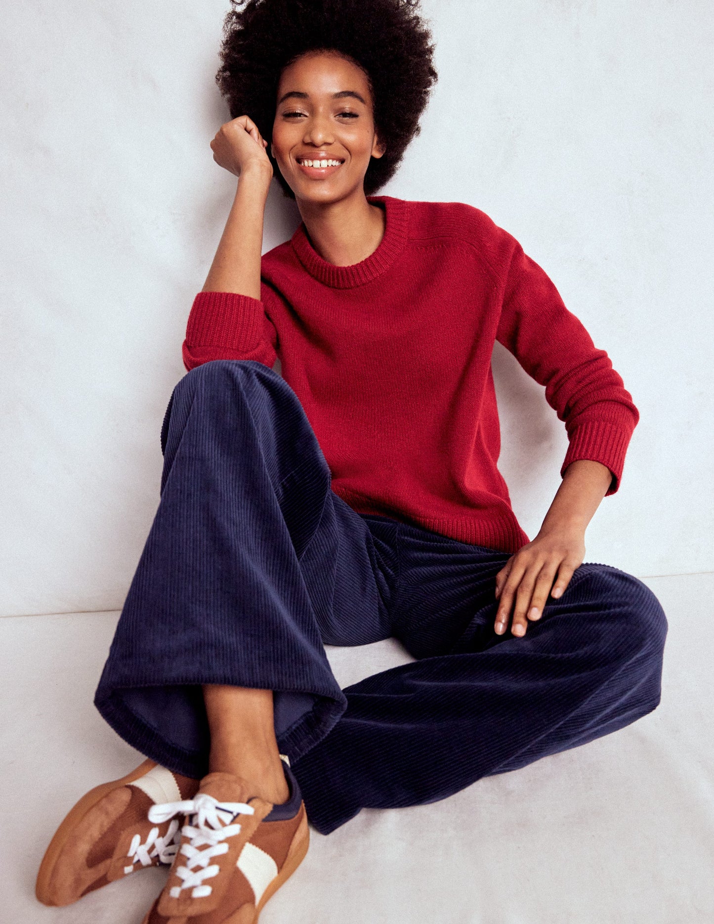 Marion Merino-Pullover-Purpurrot