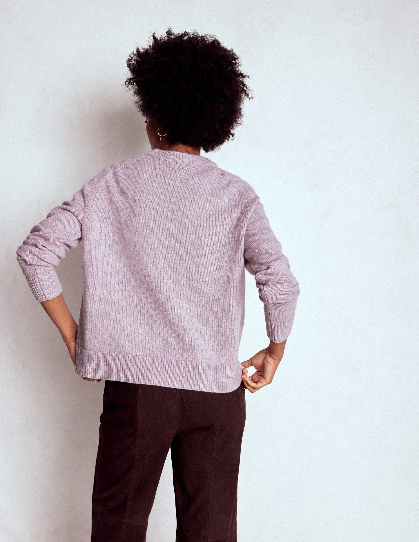 Marion Merino-Pullover-Flieder, Frostviolett