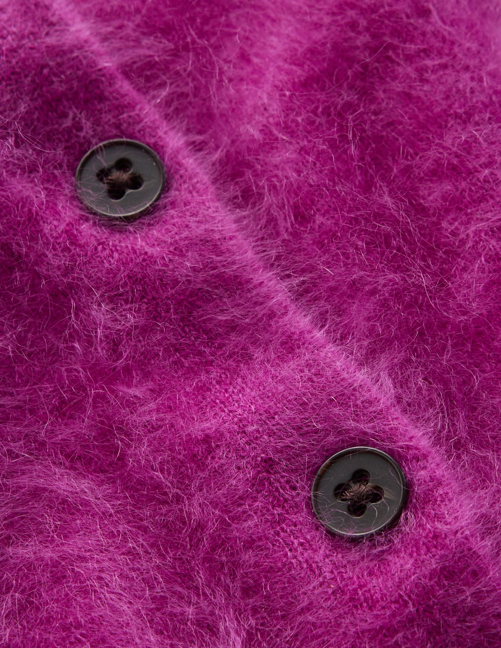 Cardigan court en cachemire brossé-Violet royal