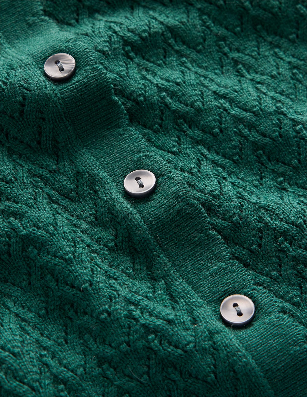 Gilet Diane en pointelle-Vert canard