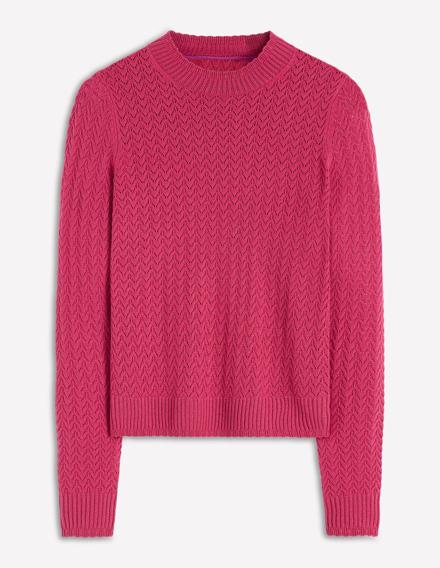 Diane Pointelle-Pullover-Leuchtende Kirsche