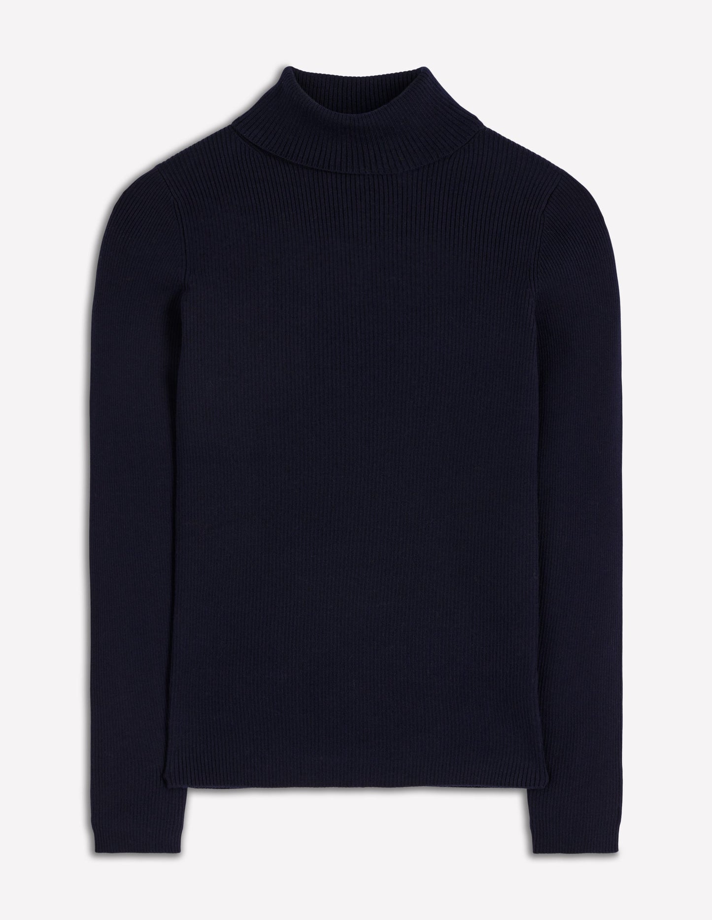 Emilia Rollkragenpullover aus Baumwolle-Marineblau
