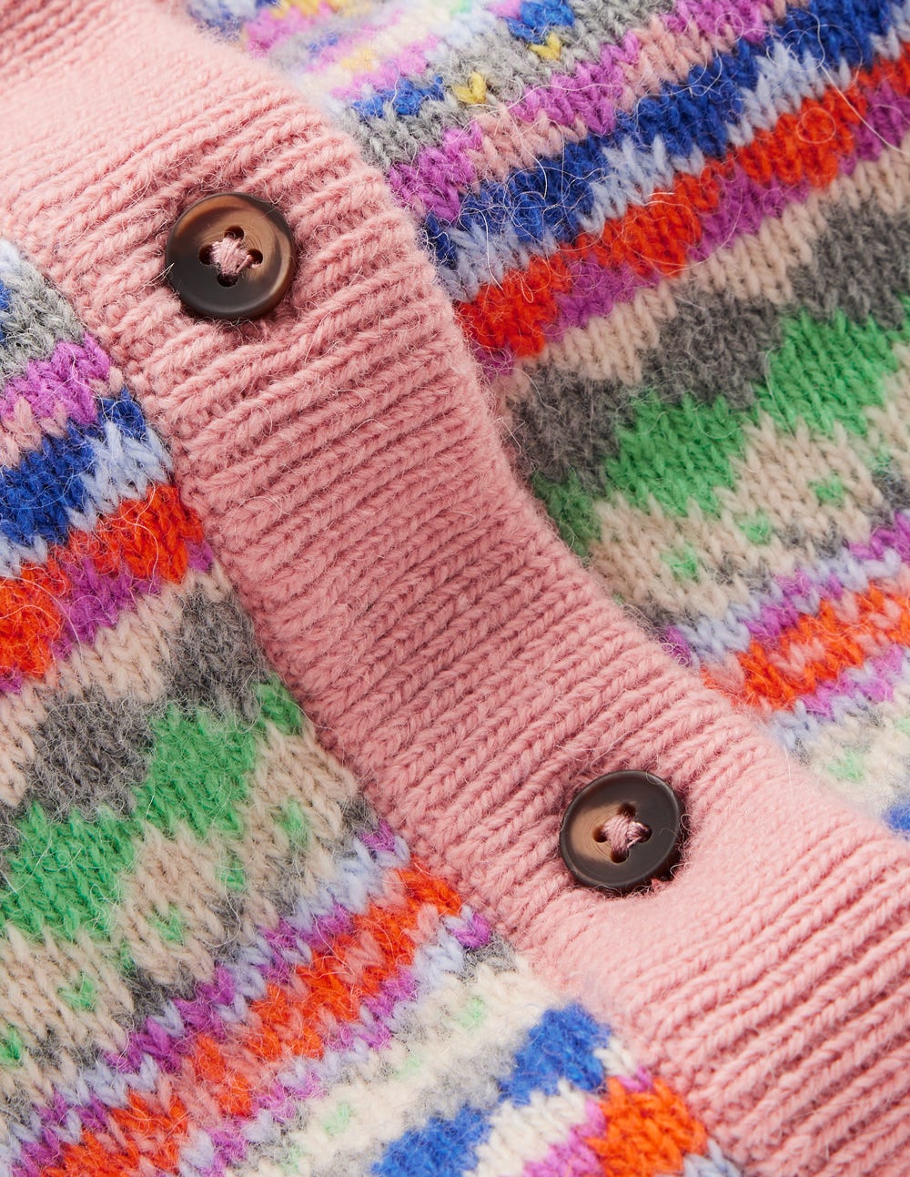 Edie Fair-Isle-Strickhemd-Rosa Klassisches Fair-Isle-7