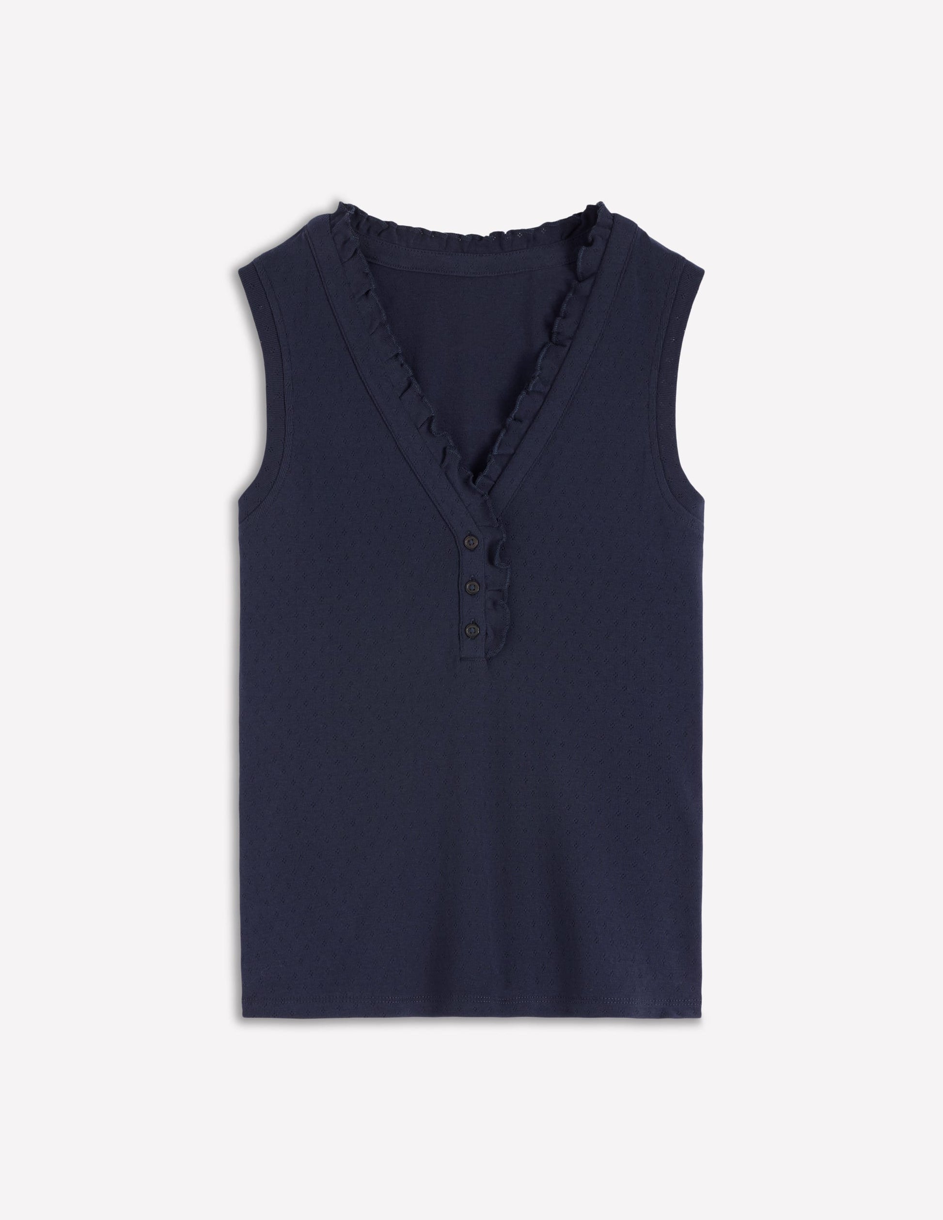 Jersey Henley-Schlafanzugoberteil-Blau-5
