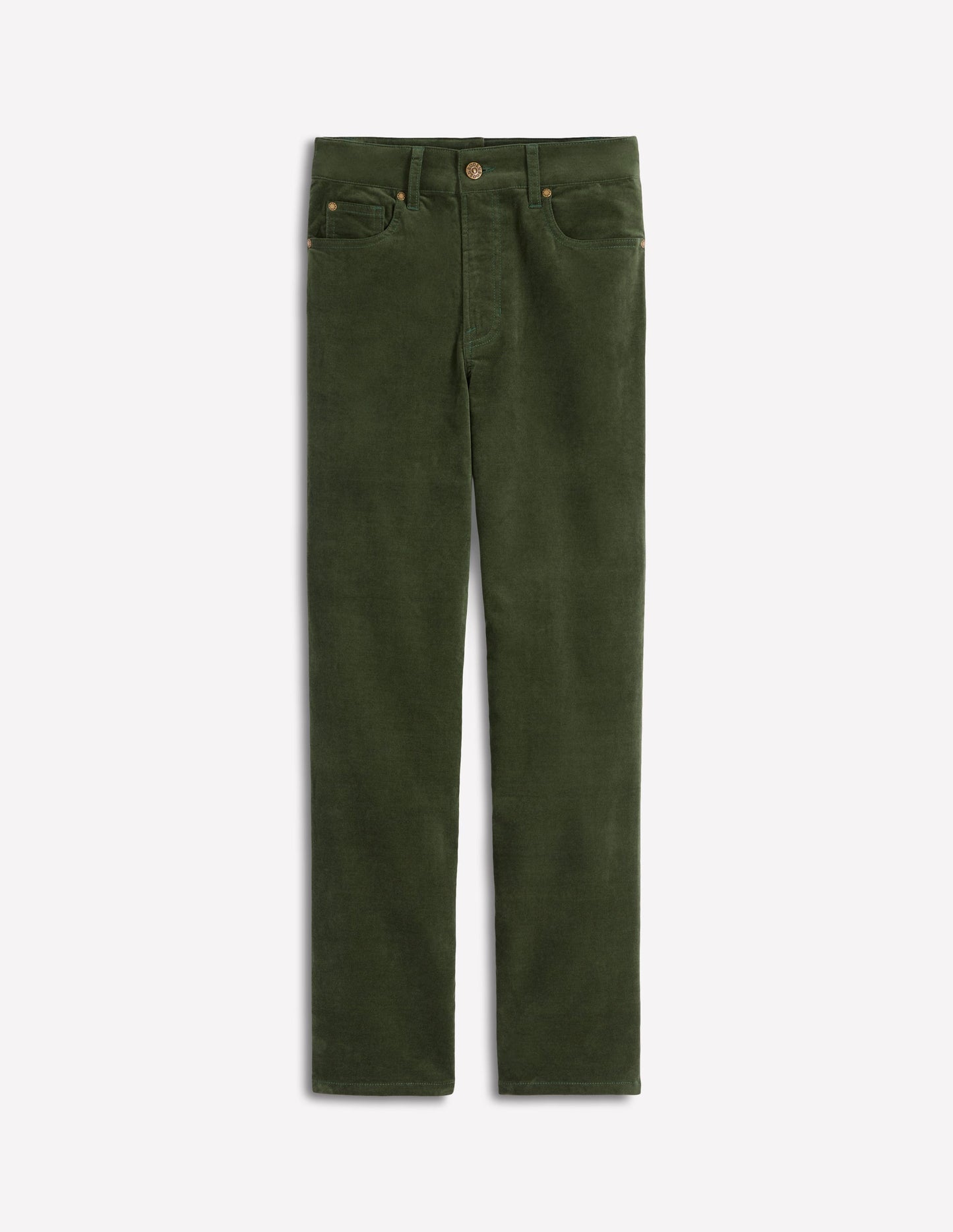 Velveteen Straight Jeans-Forest Glade