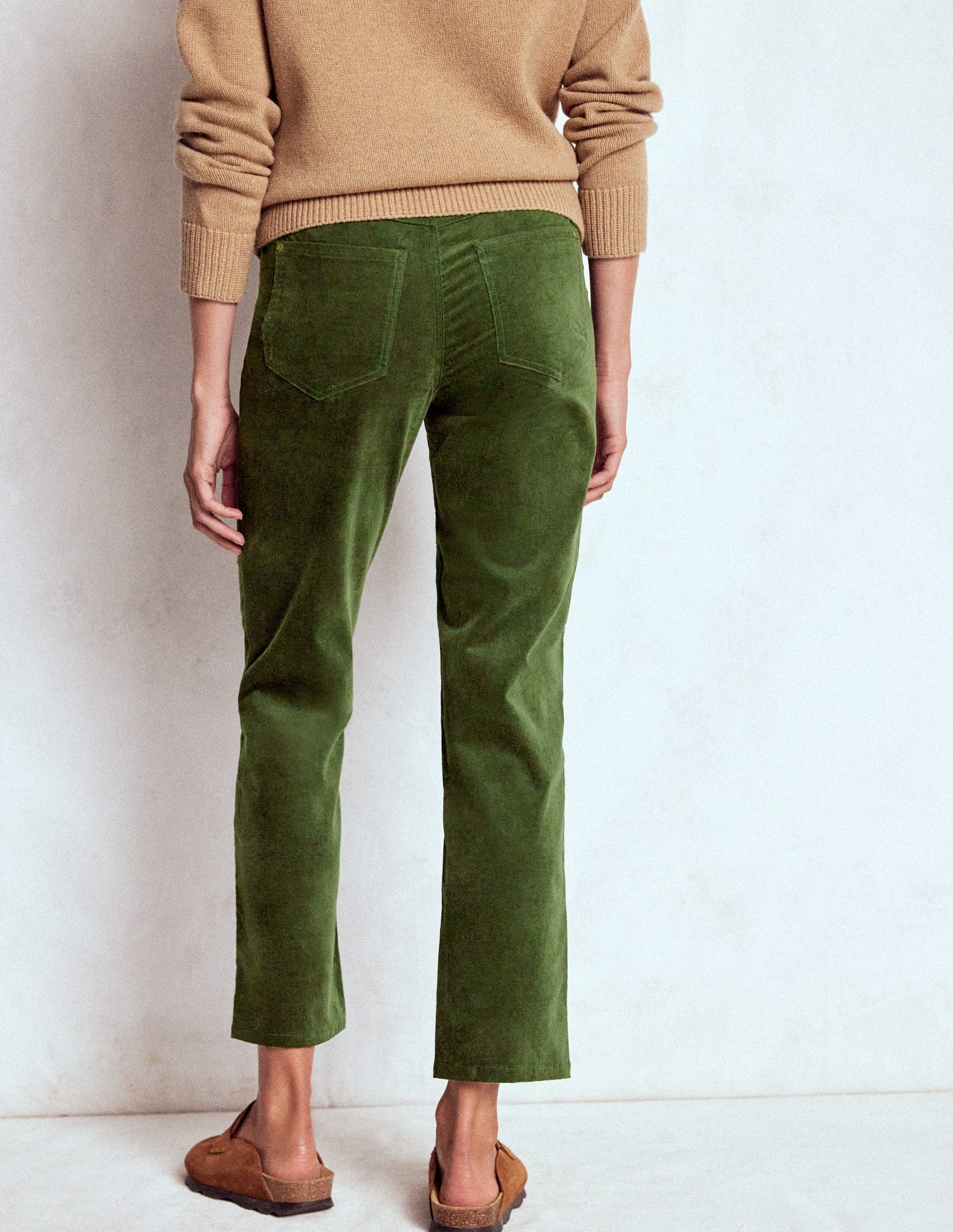 Velveteen Straight Jeans-Forest Glade