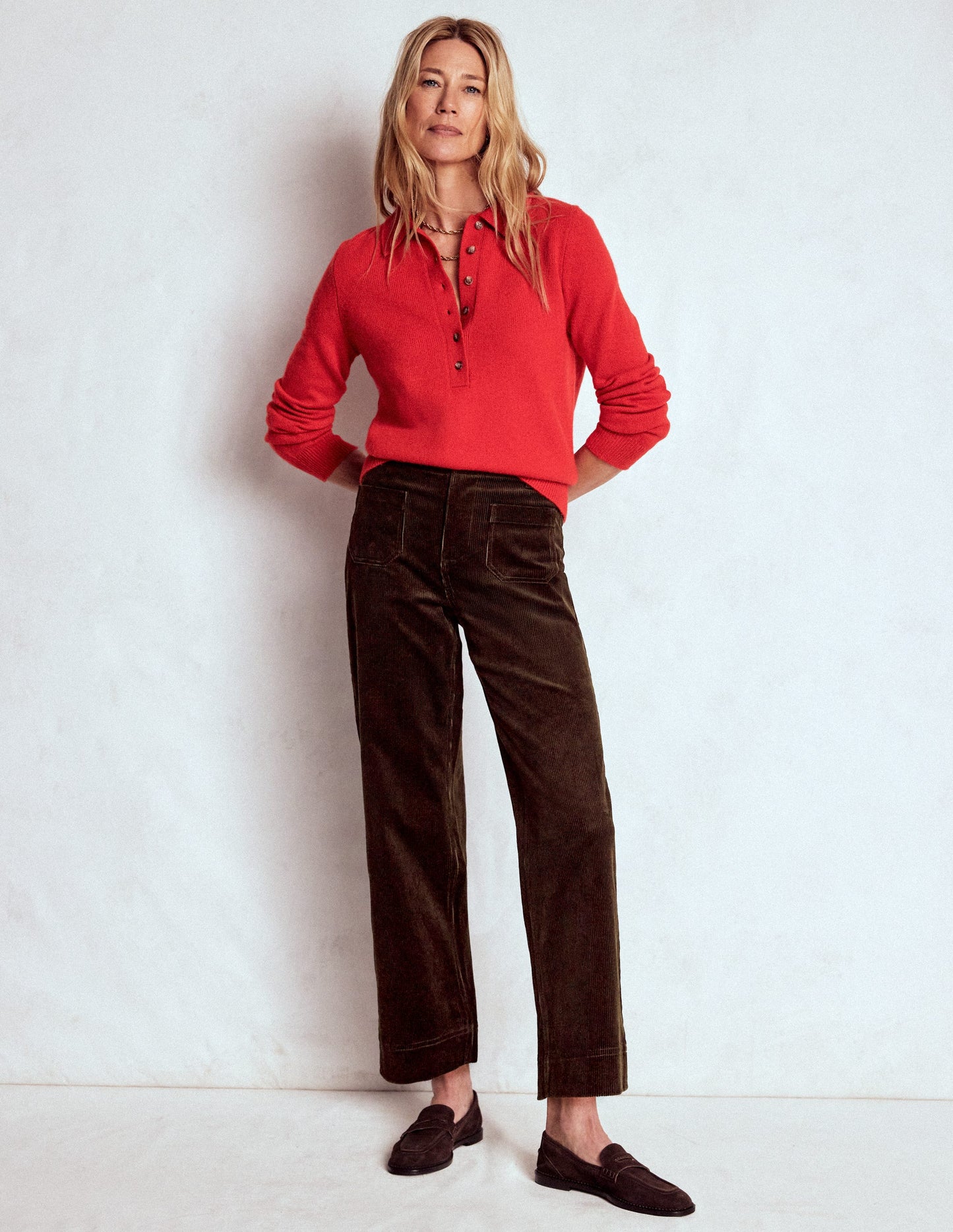 Pantalon Primrose en velours côtelé-Expresso