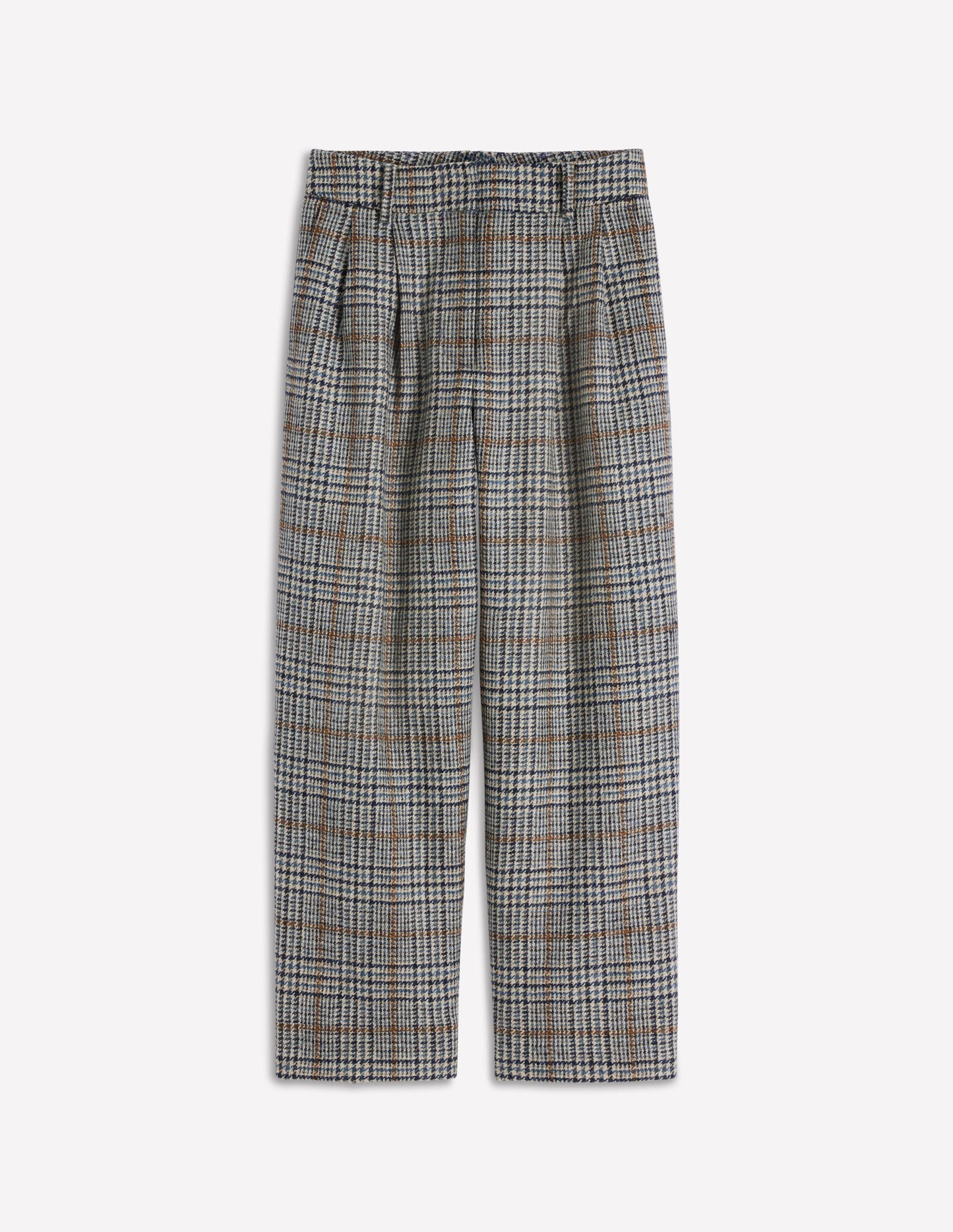 Bloomsbury Wollhose-Blau und Grau Glencheck