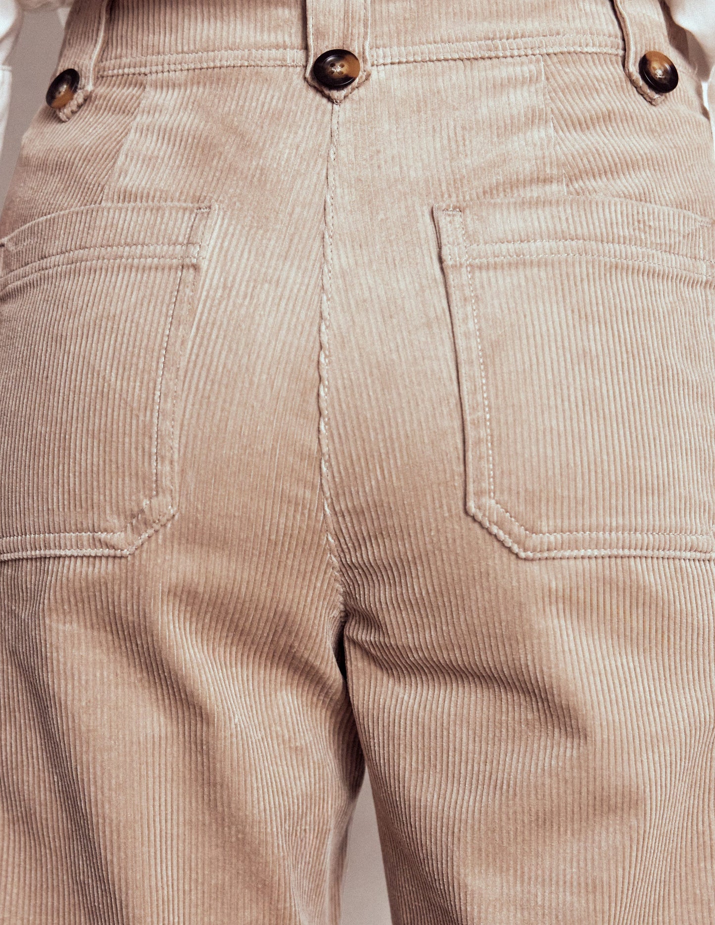 Pantalon Pimlico en velours côtelé-Muscade
