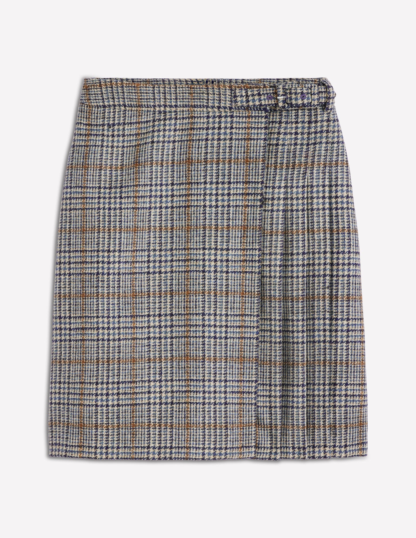 Helen Wool Kilt Skirt-Blue, Grey Prince of Wales