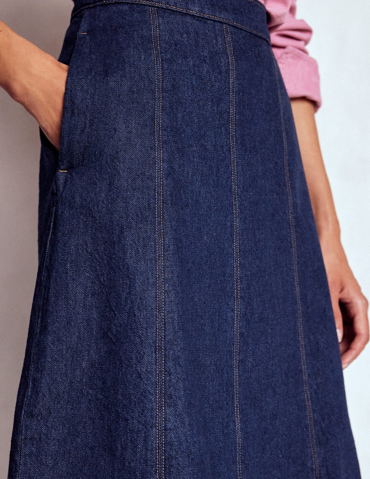 Joy Jeansrock mit Bahnendesign-Indigo