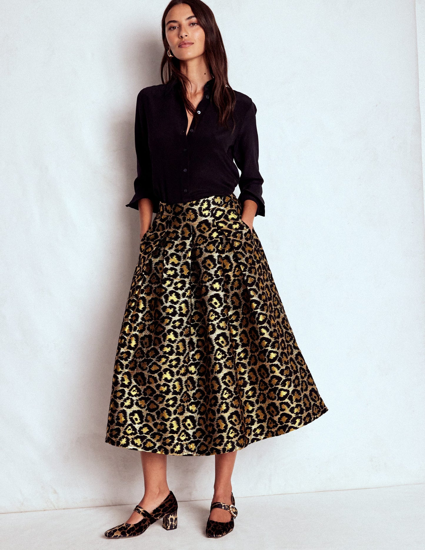 Verity Jacquard-Midirock-Leopardenmuster