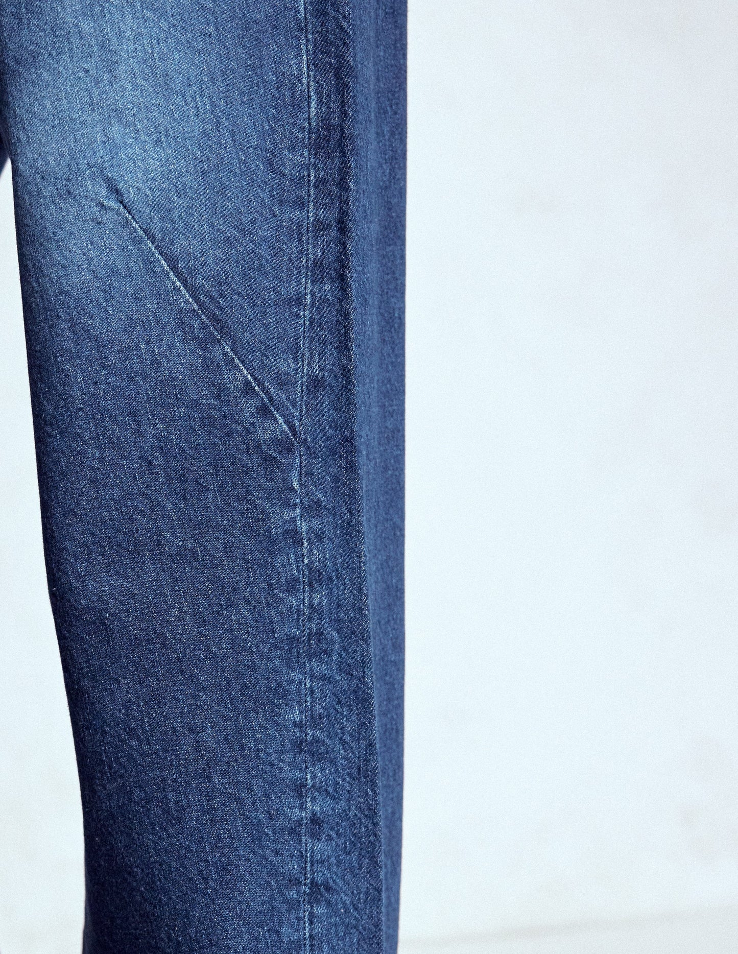 Full Length Barrel Leg Jeans-Dark Vintage