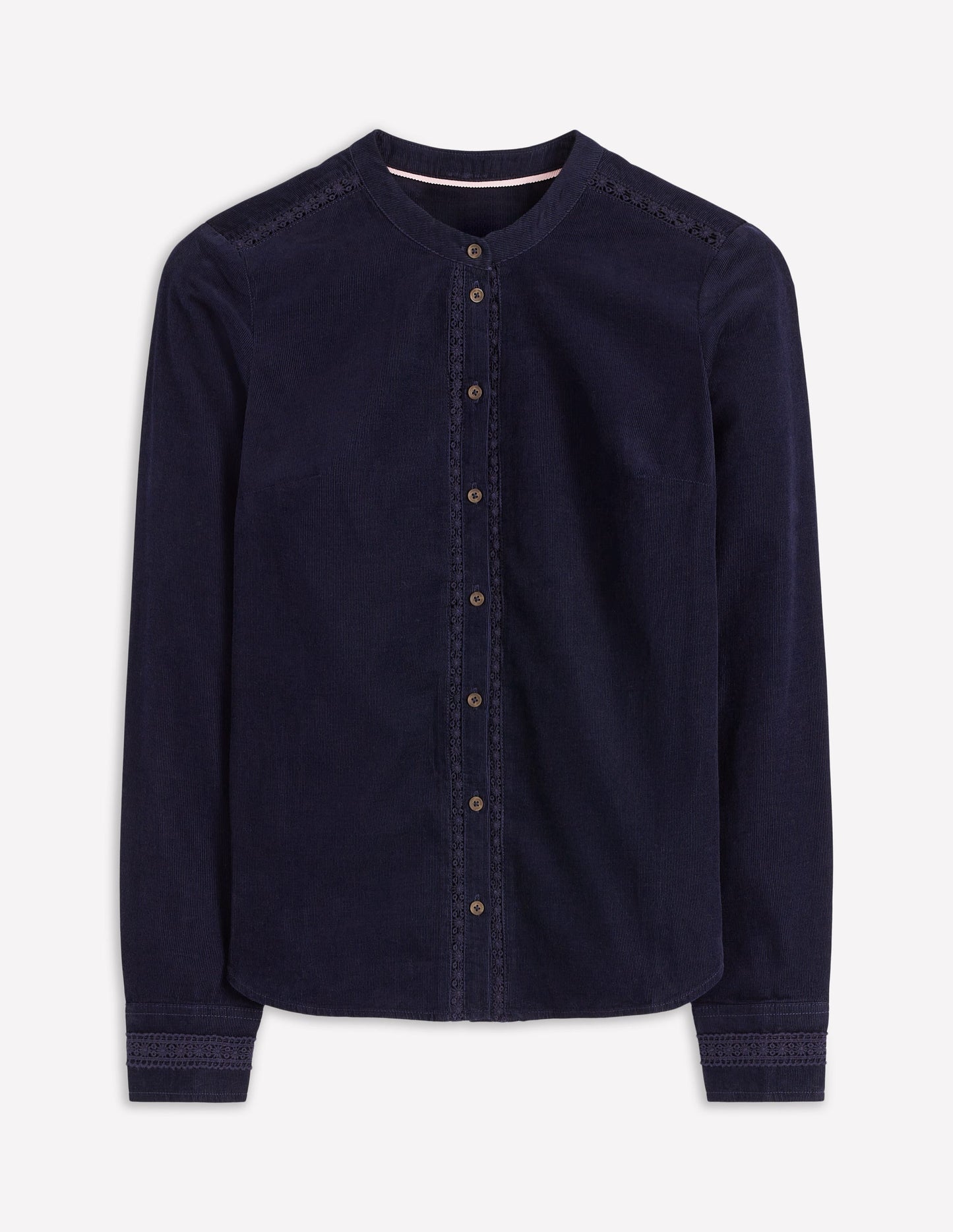 Chemise Victoria en velours côtelé-Bleu marine