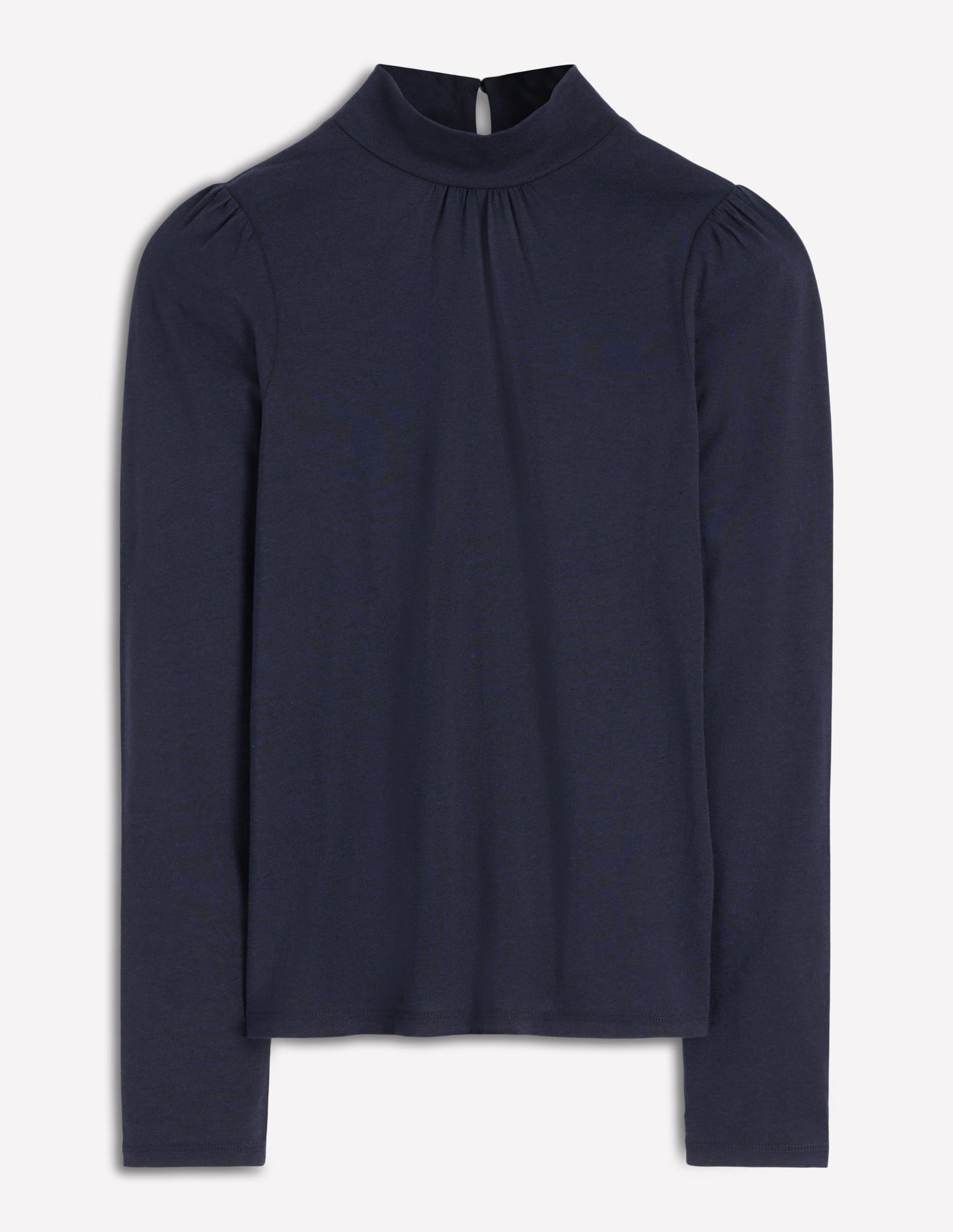 Jerseyoberteil mit Puffärmeln-Marineblau