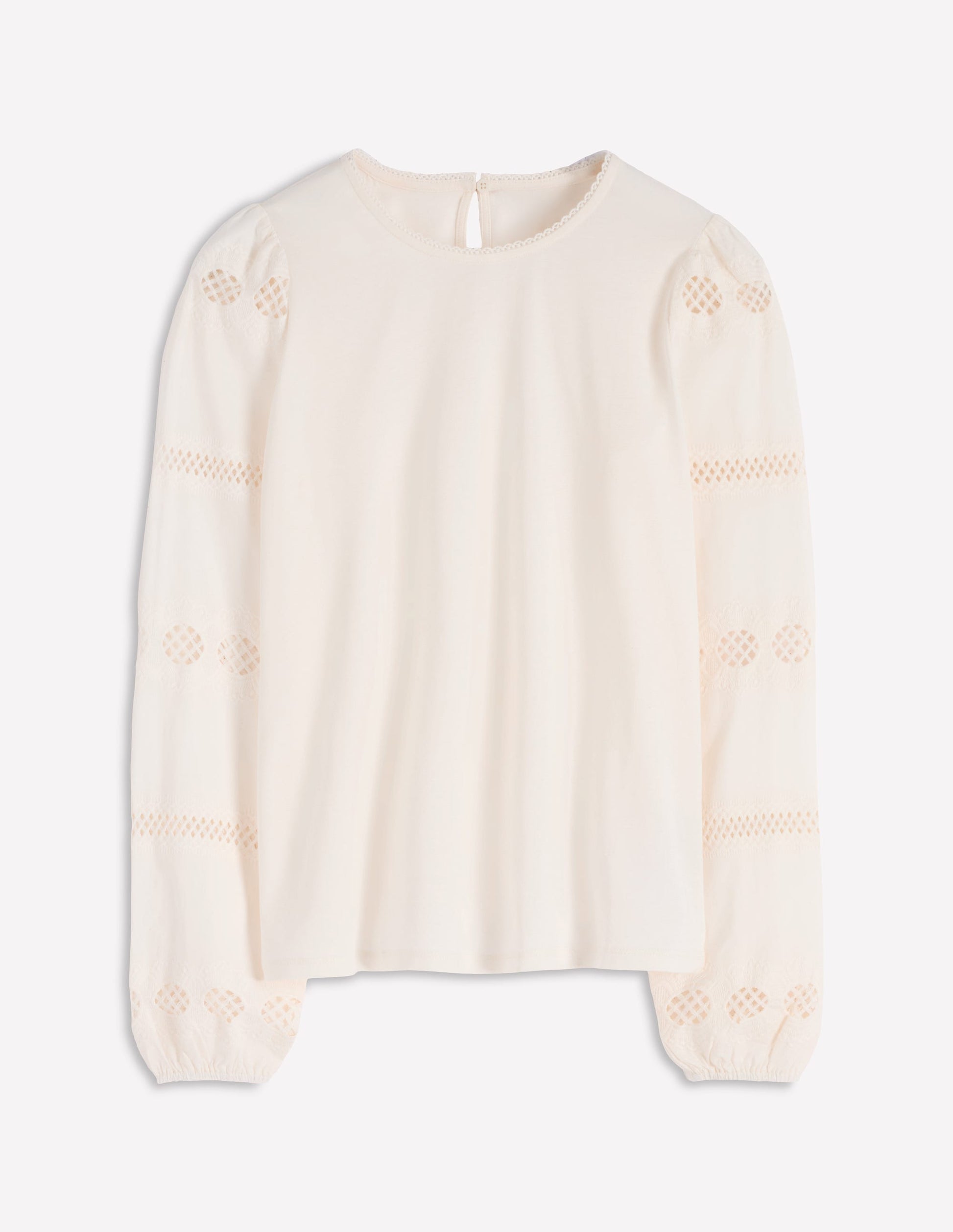 Millie Lace Mix Top-Ivory-6