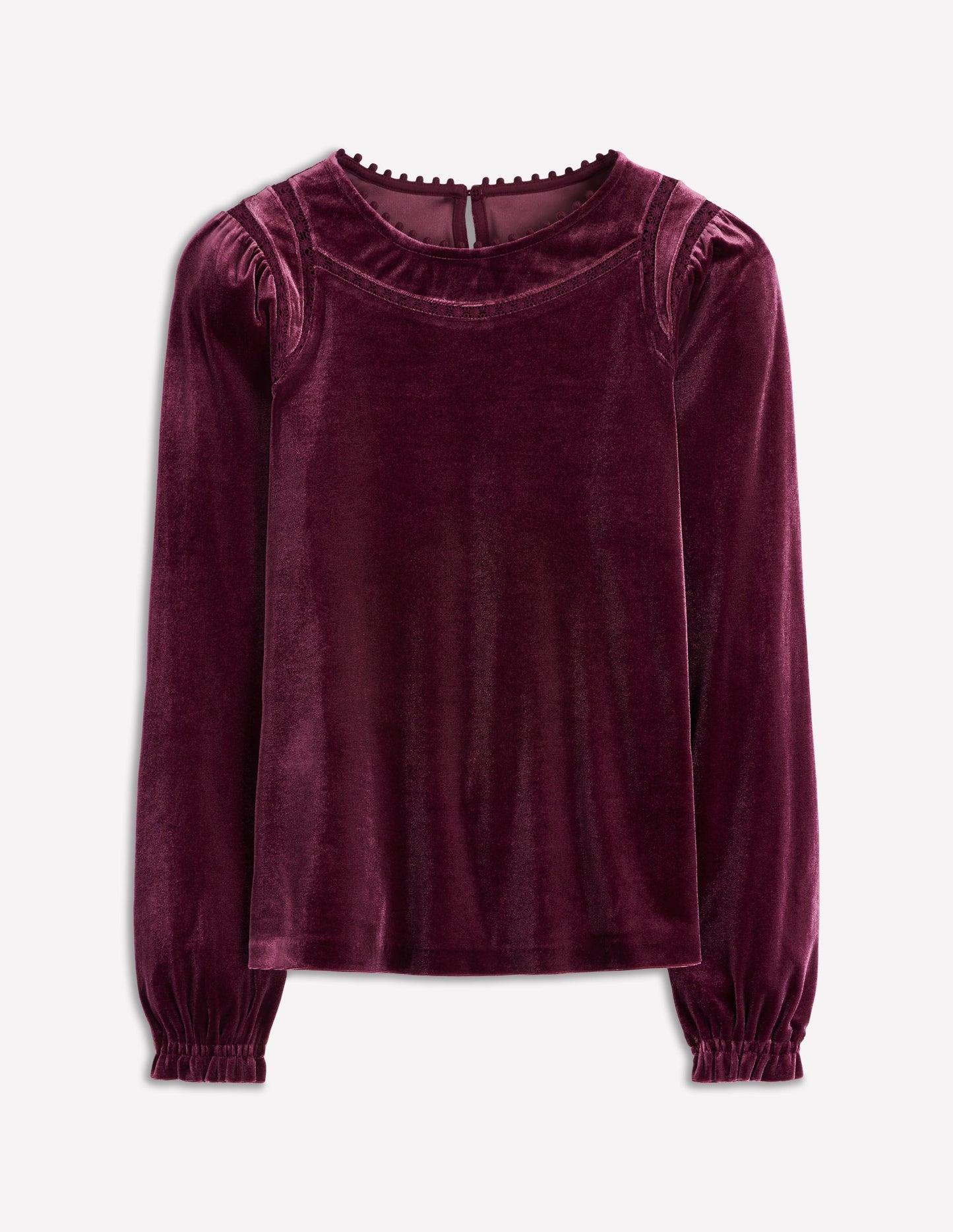 Mila Velvet Top-Deep Wisteria