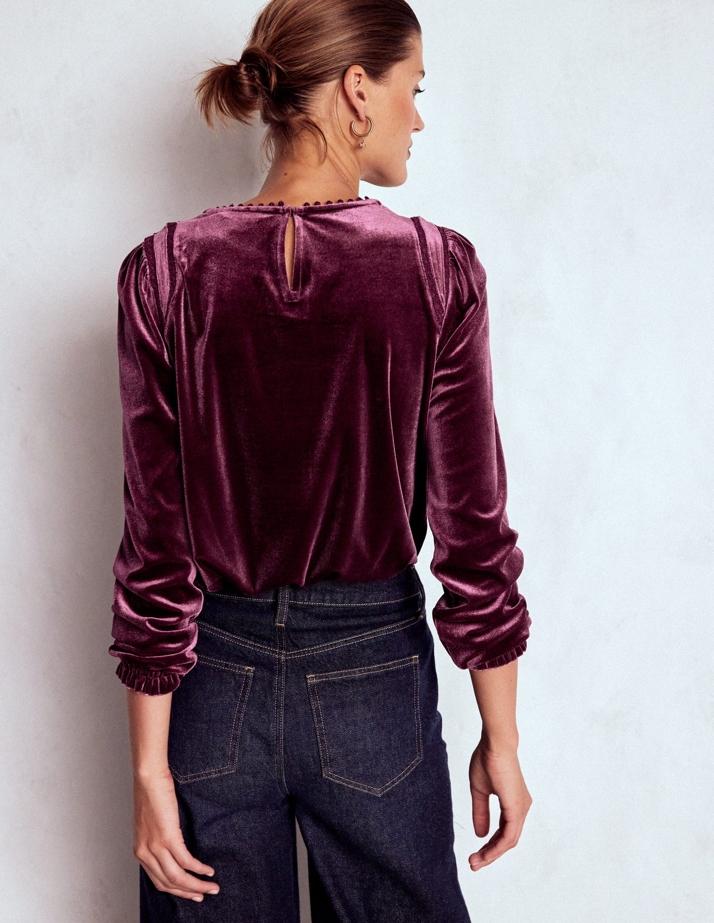 Mila Velvet Top-Deep Wisteria