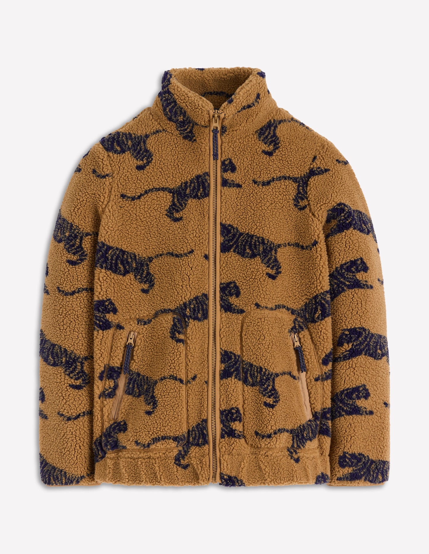 Westminster Teddyfelljacke-Haselnussbraun, Springender Tiger