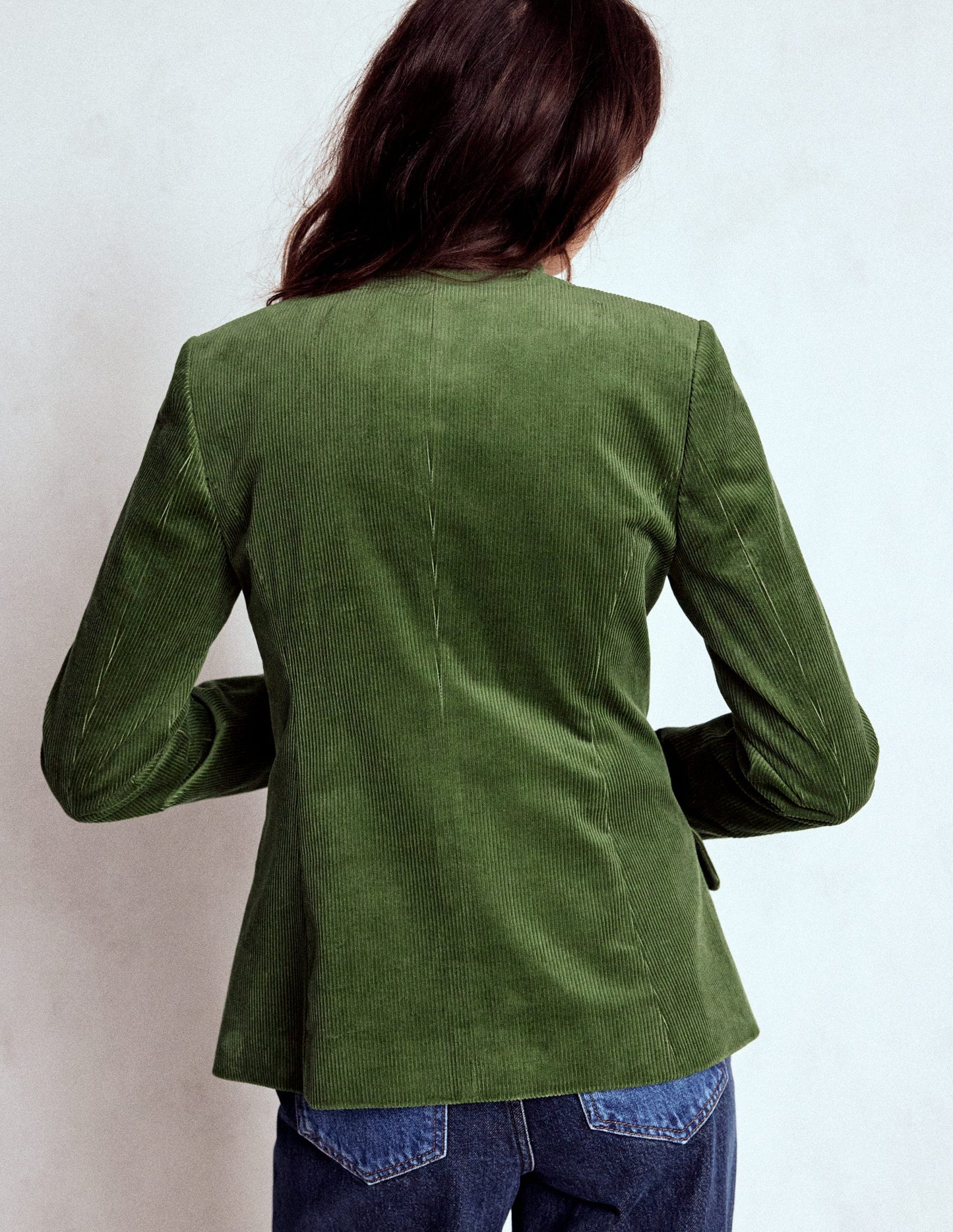 Cordjacke im Militärstil-Farn
